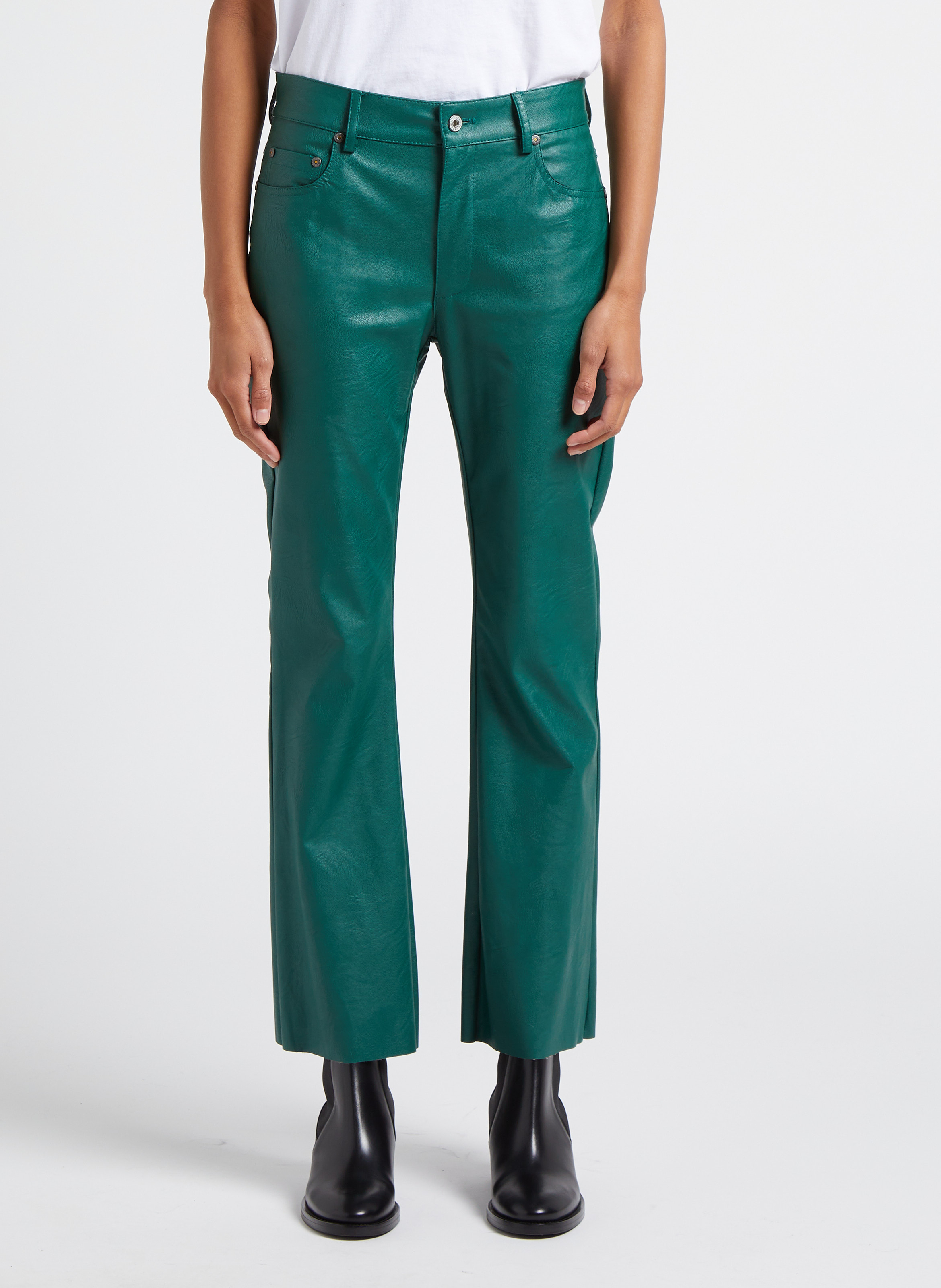 Pantalon flare taille normale PLEASE Vert