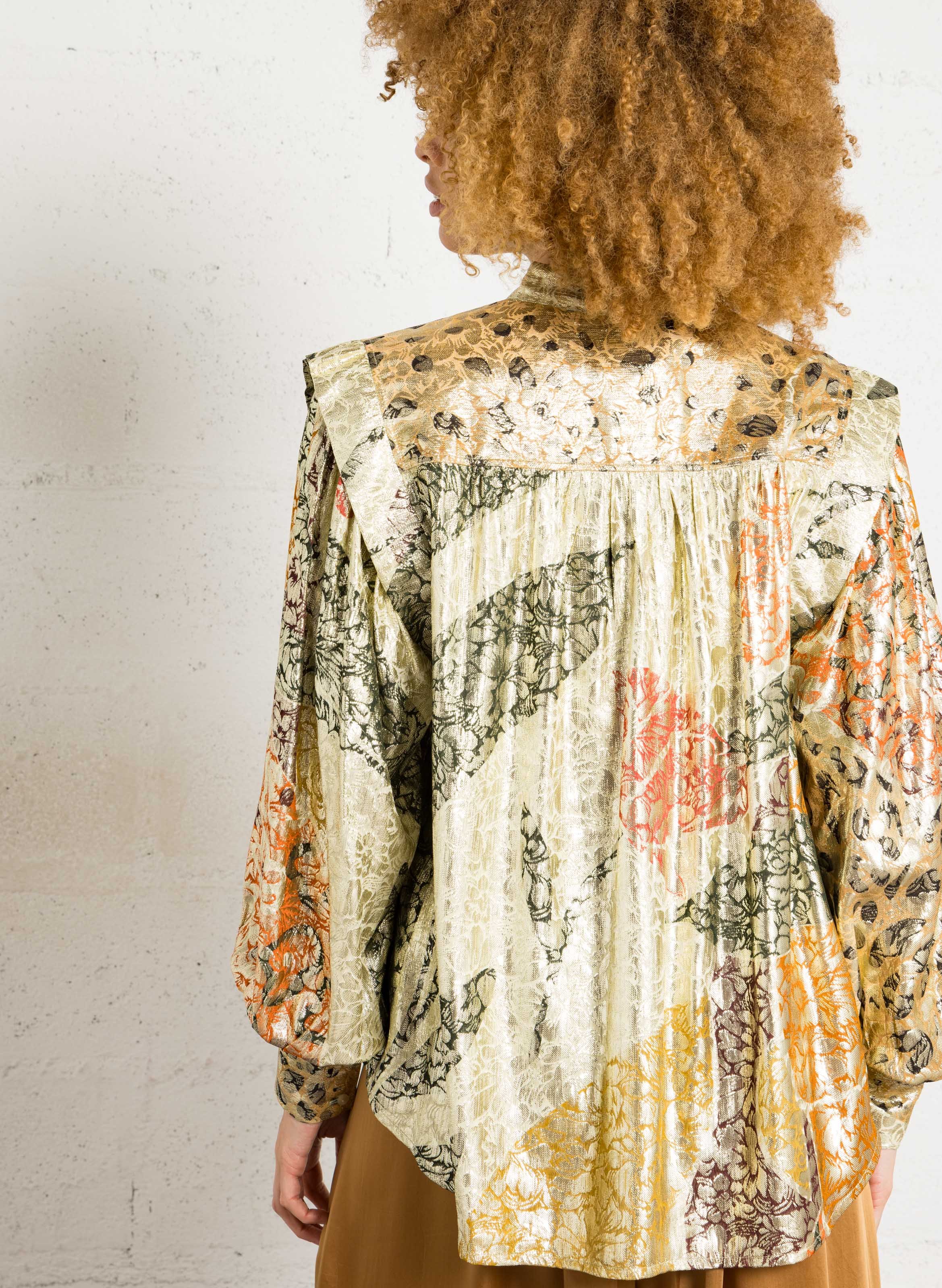 Jacquard shirt with classic collar MES DEMOISELLES Multicolored