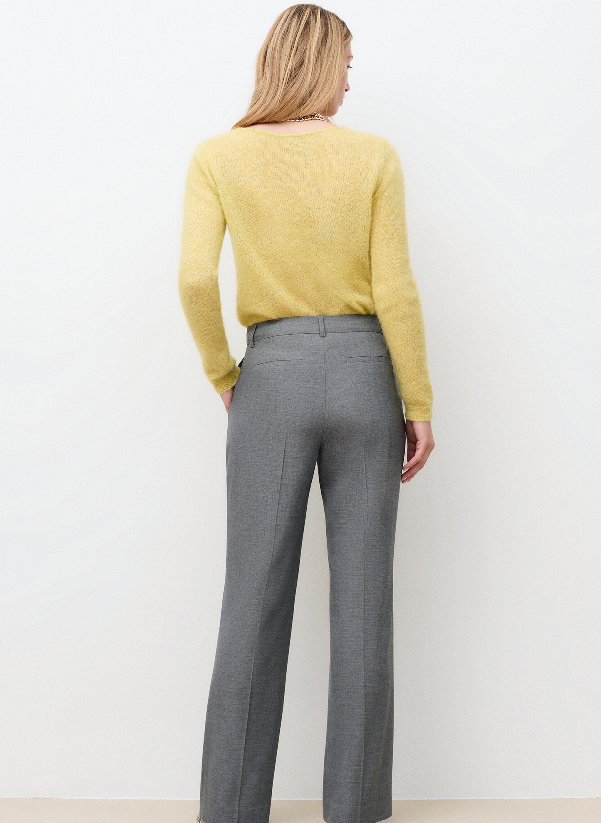 Rechte broek met halfhoge taille CAROLL Wit