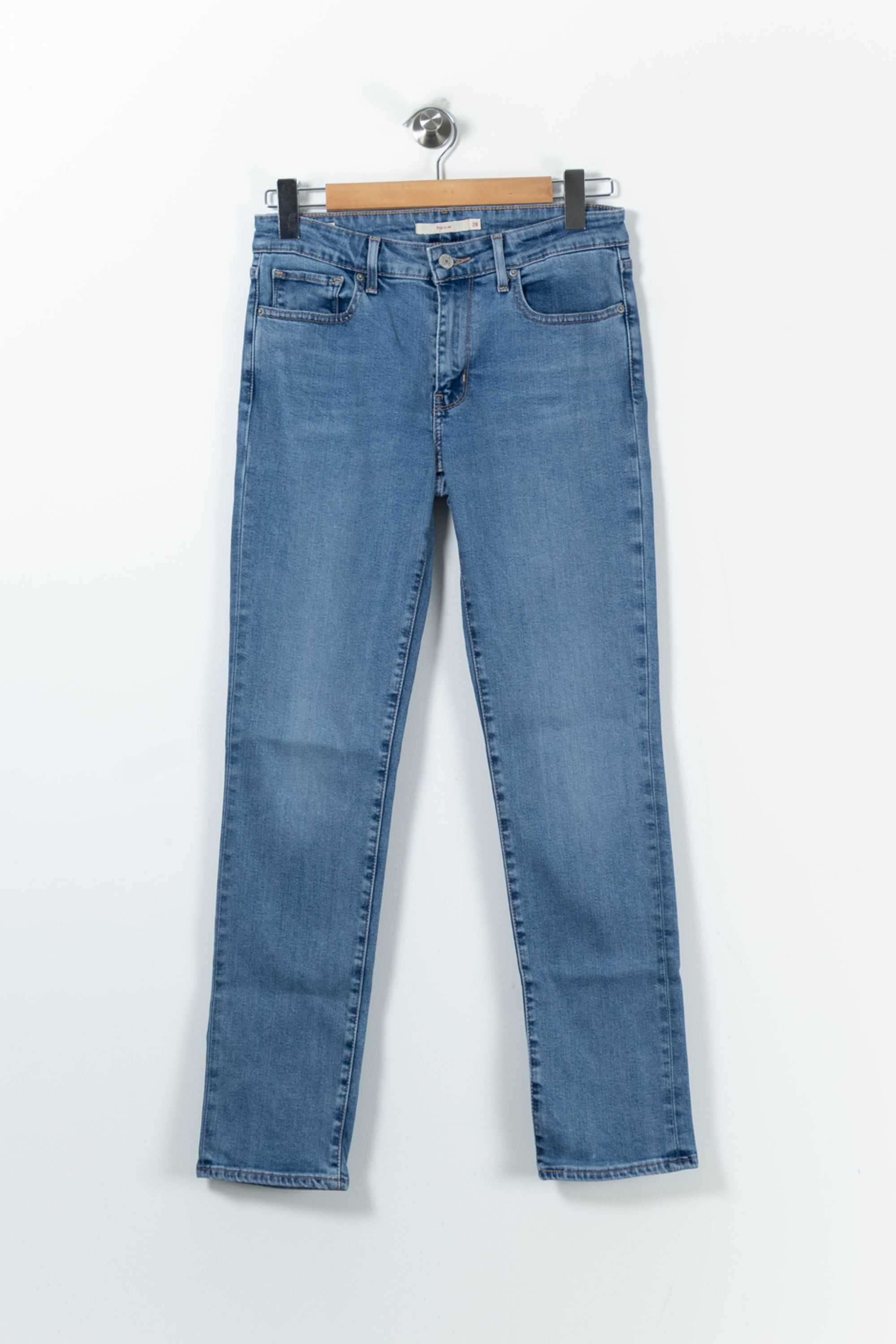 Cropped slim jeans with studs LEVI'S - Seconde main Blue