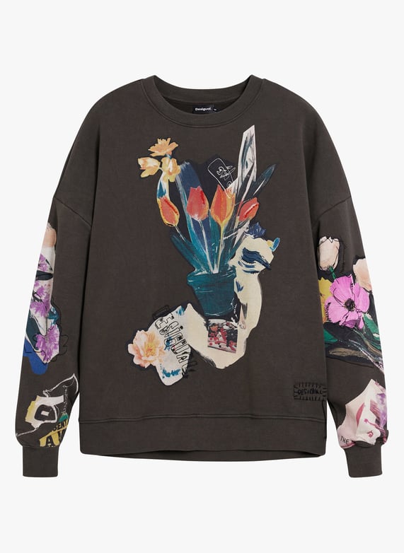 Desigual LANDSCAPE - Sweat à capuche - black/noir Desigual LANDSCAPE - Sweat à capuche - black/noir