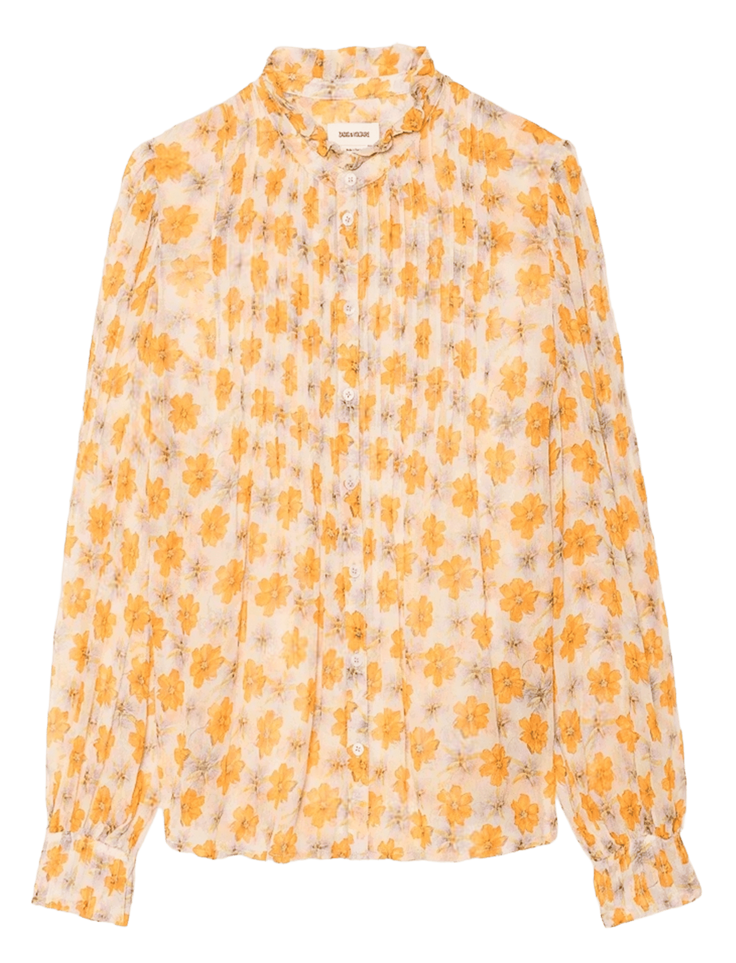 Bedruckte Bluse mit Rundhalsausschnitt ZADIG&VOLTAIRE Beige