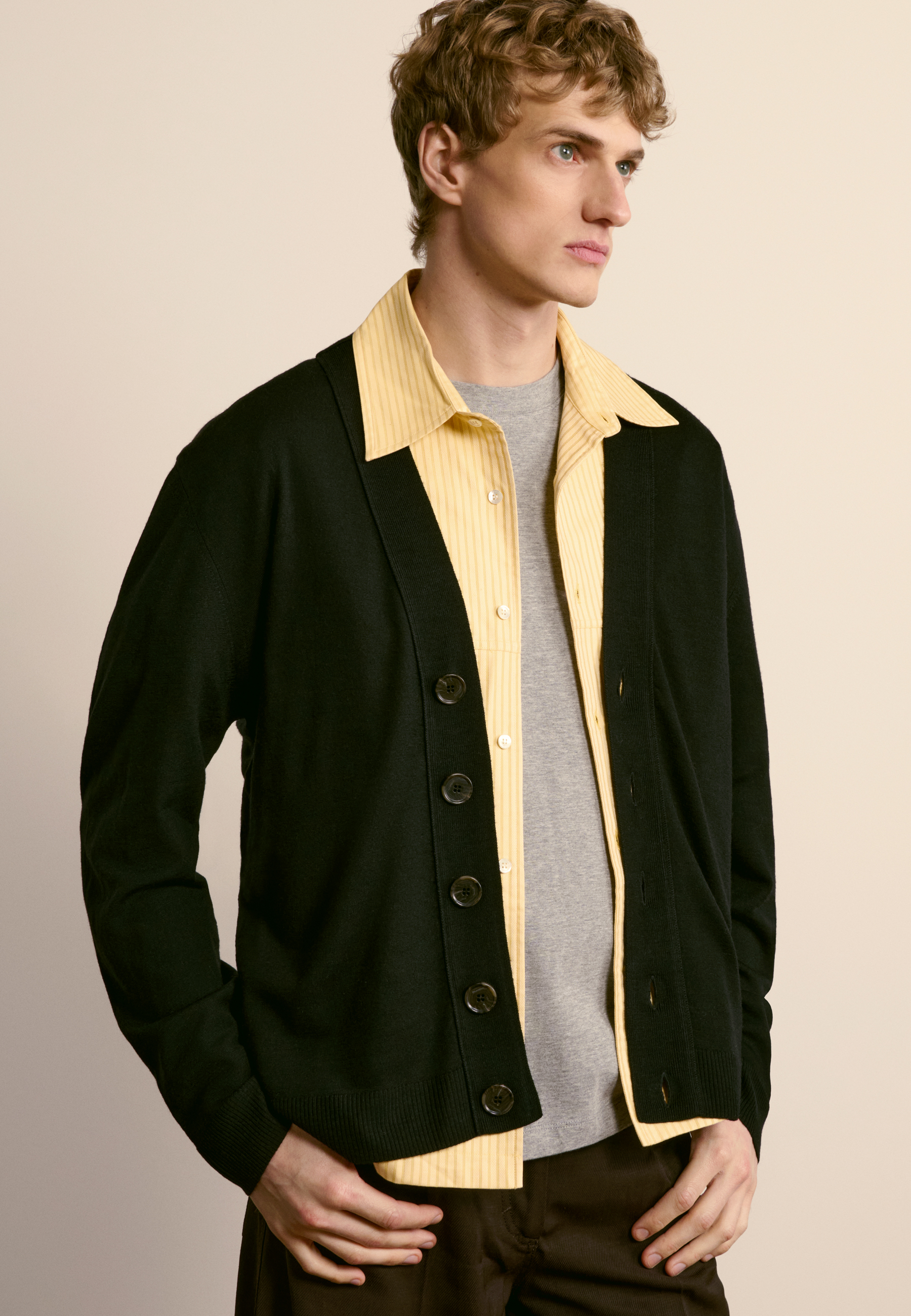 Merino wool cardigan MAISON MONTAGUT