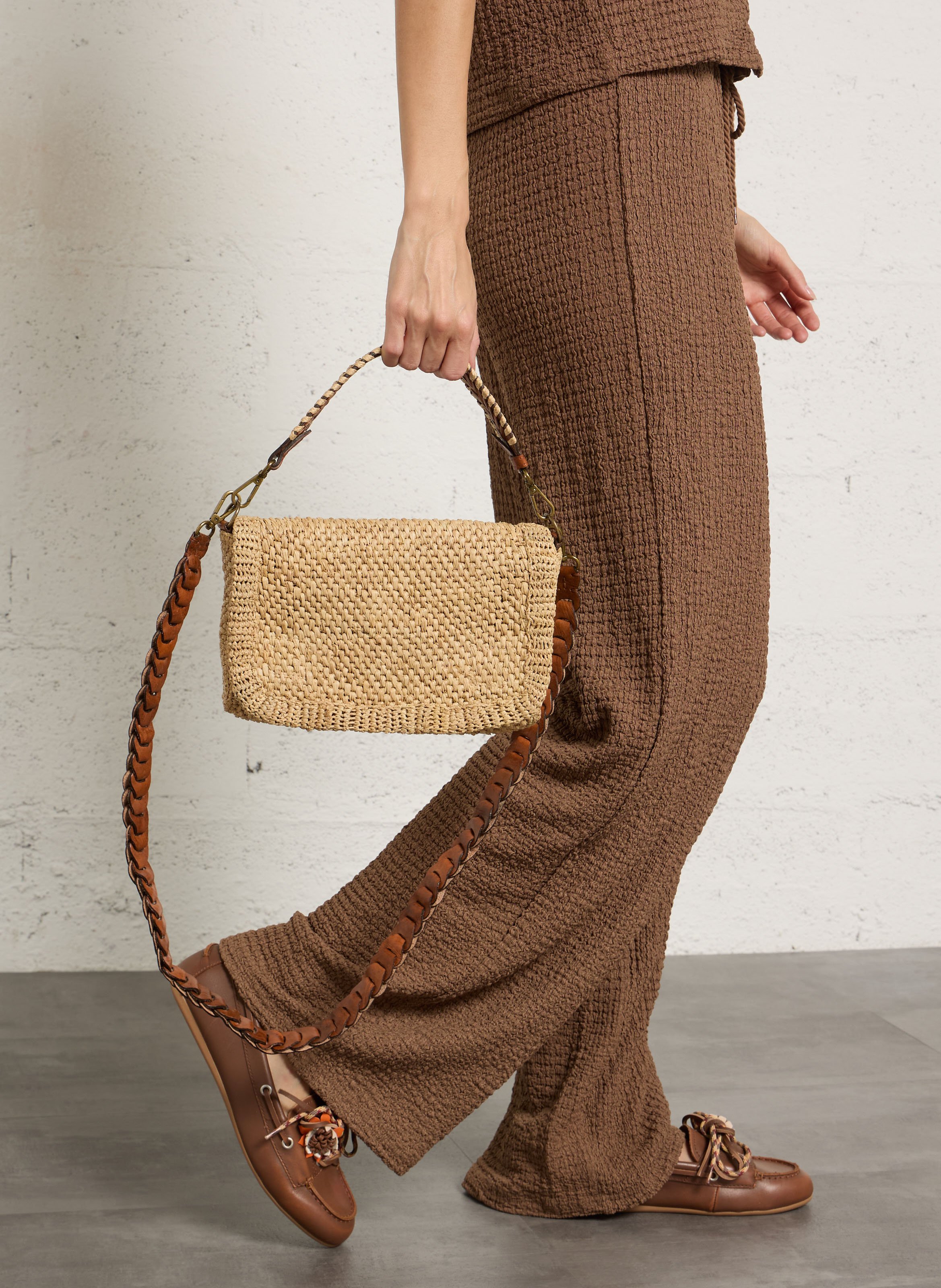 Raffia shoulder bag IBELIV Beige