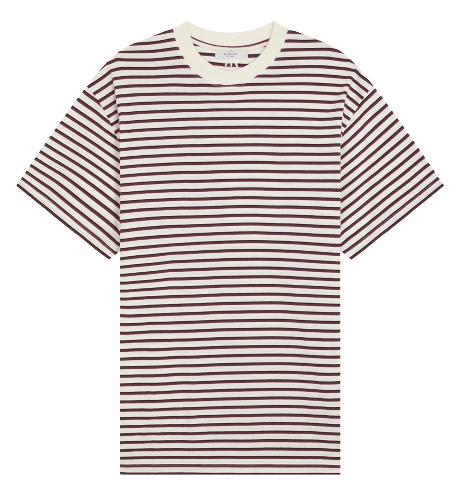 Tee-shirt oversize col rond rayé ROSEANNA Beige