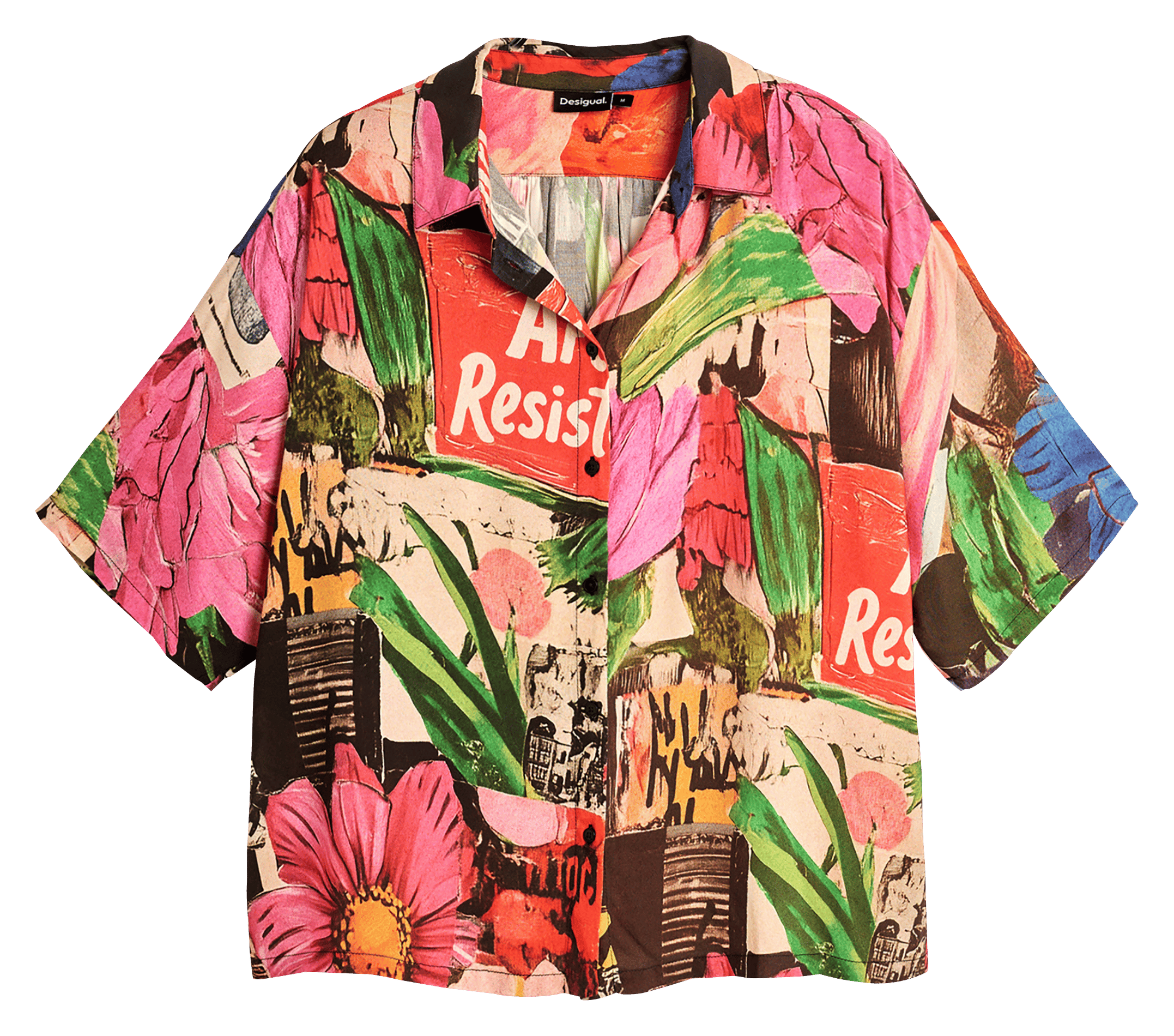 Chemise fluide boutonnée imprimée DESIGUAL Rouge