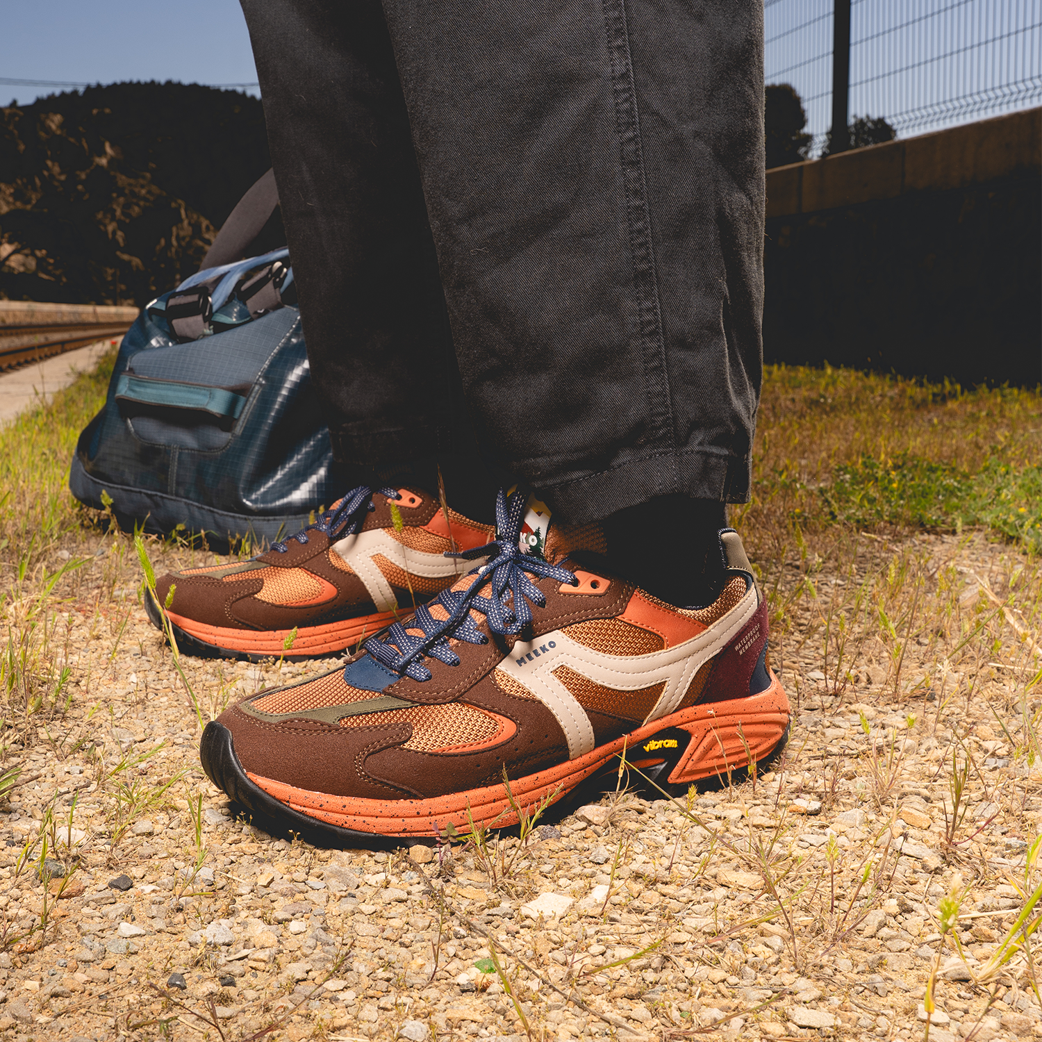 Baskets techniques et durables MEEKO Marron