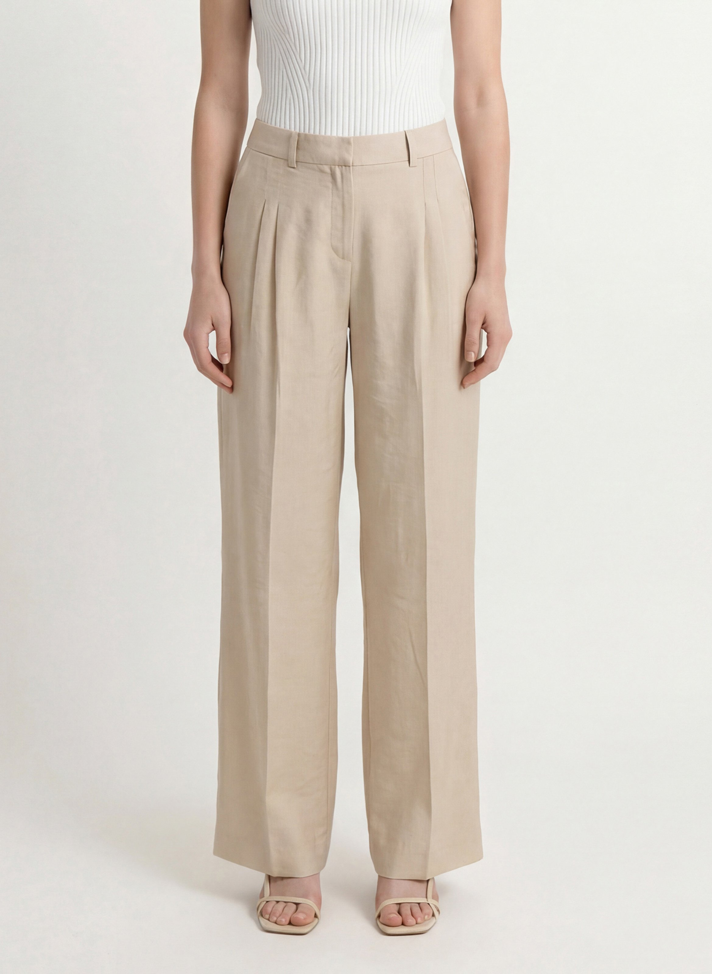 Wijde broek KOOKAI Beige