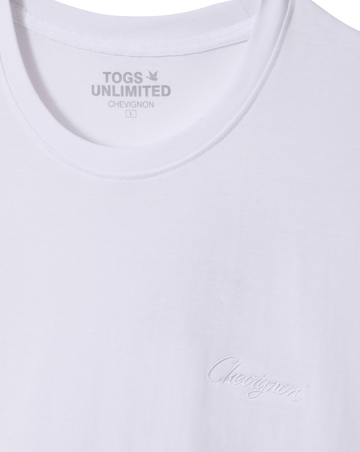 Tee-shirt droit à broderie marque CHEVIGNON Blanc