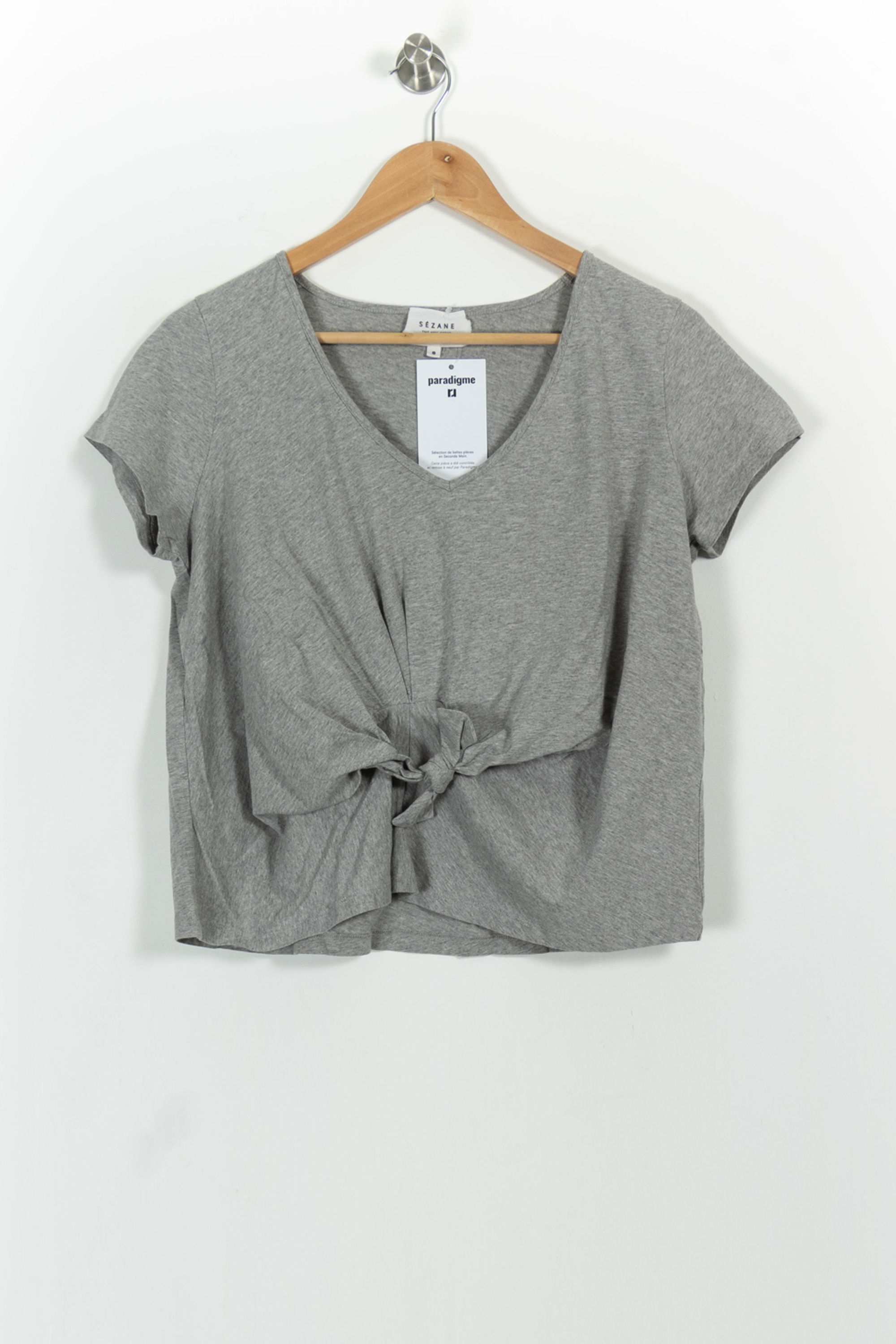 Tommy Badge T-shirt SEZANE - Seconde main Grey