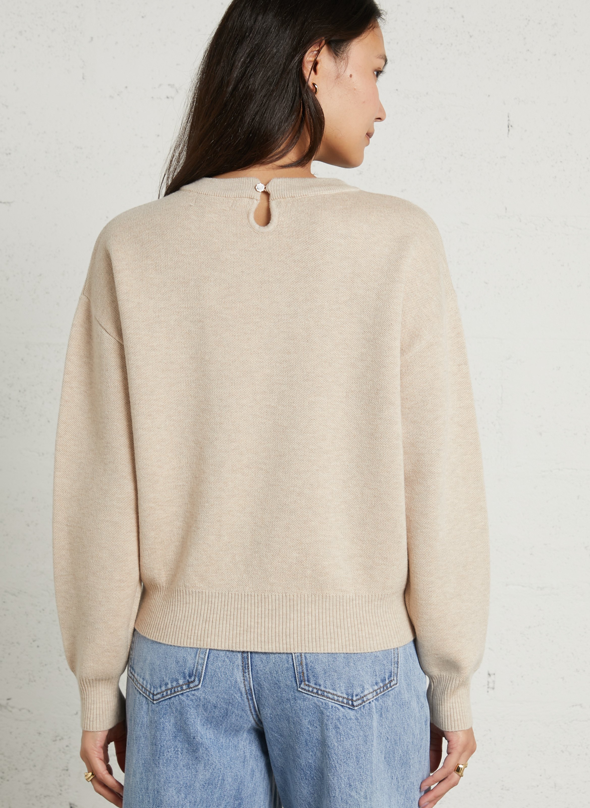 High-neck sweater SUNCOO Beige