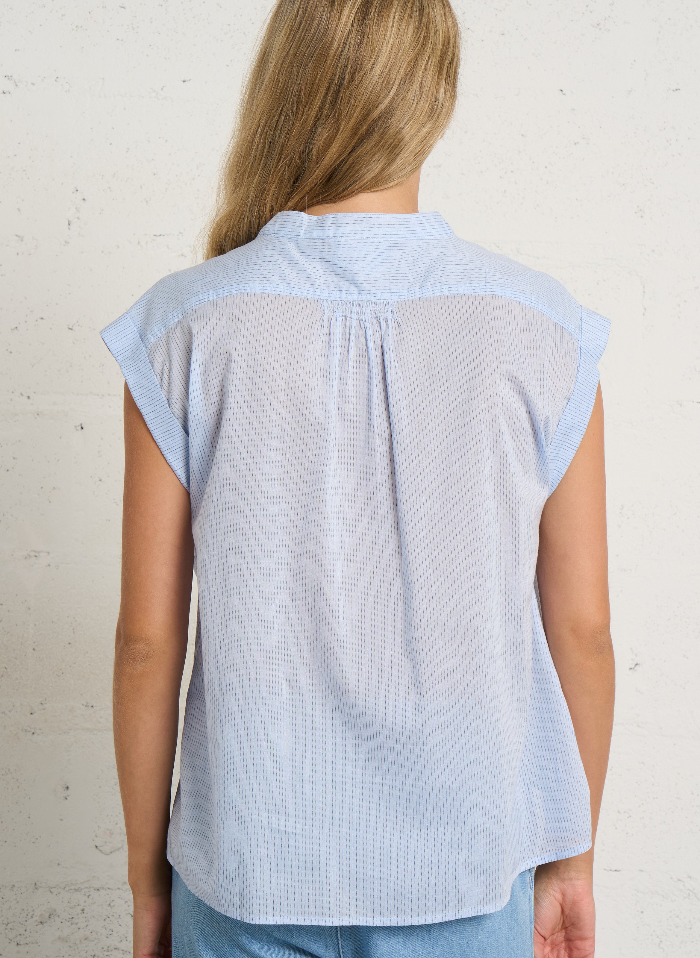 Straight cotton shirt MAISON 123 Blue