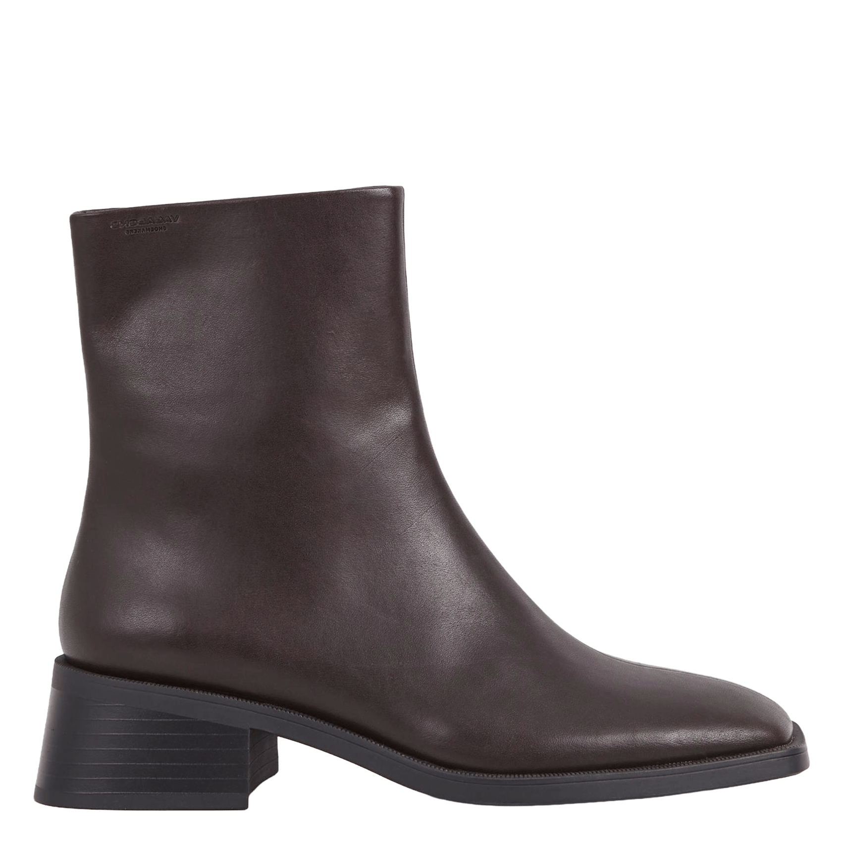 Square-toe leather ankle boots VAGABOND Brown