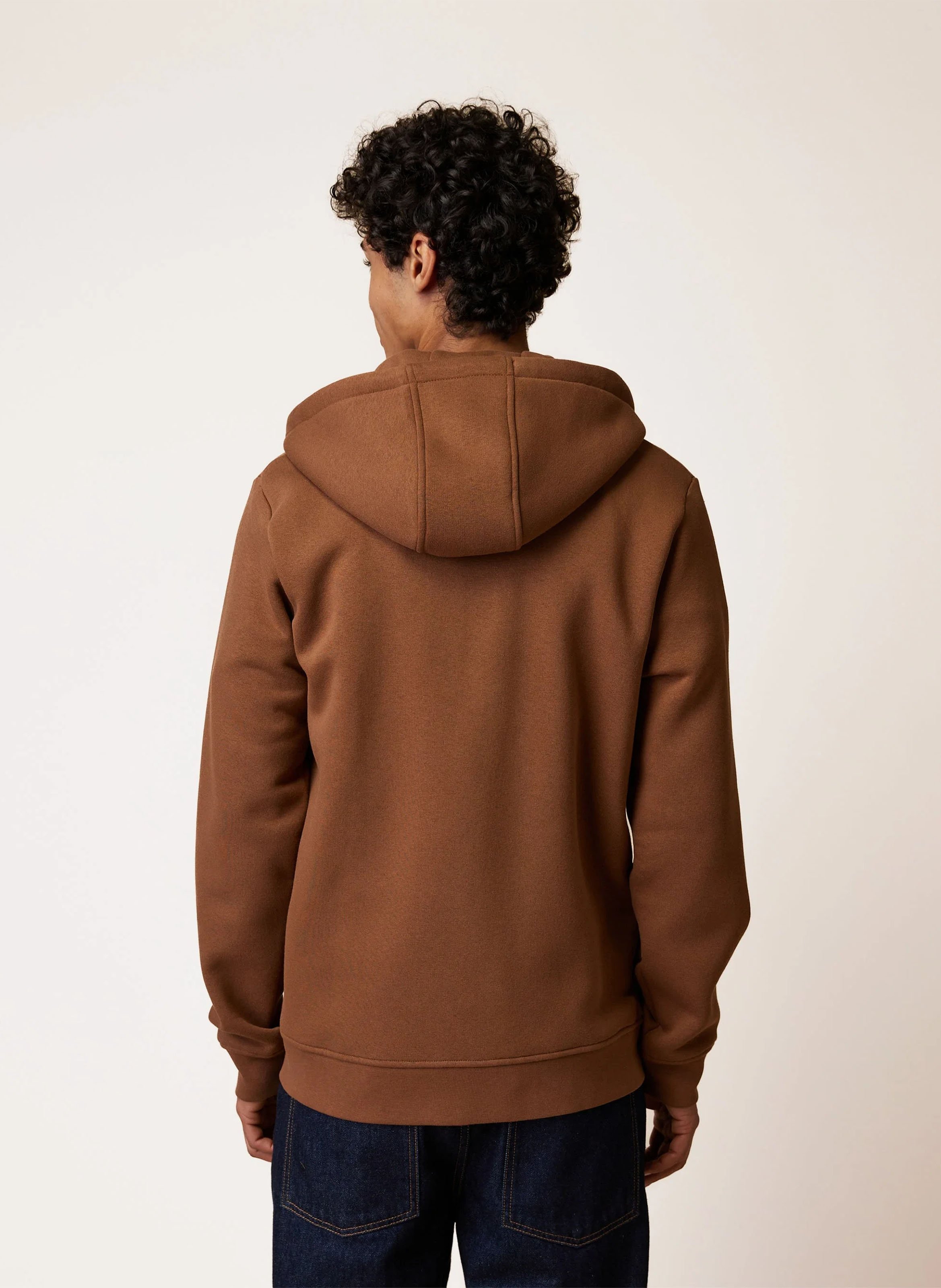 Sweatshirt aus Baumwoll-Mix mit Reißverschluss FAGUO Braun