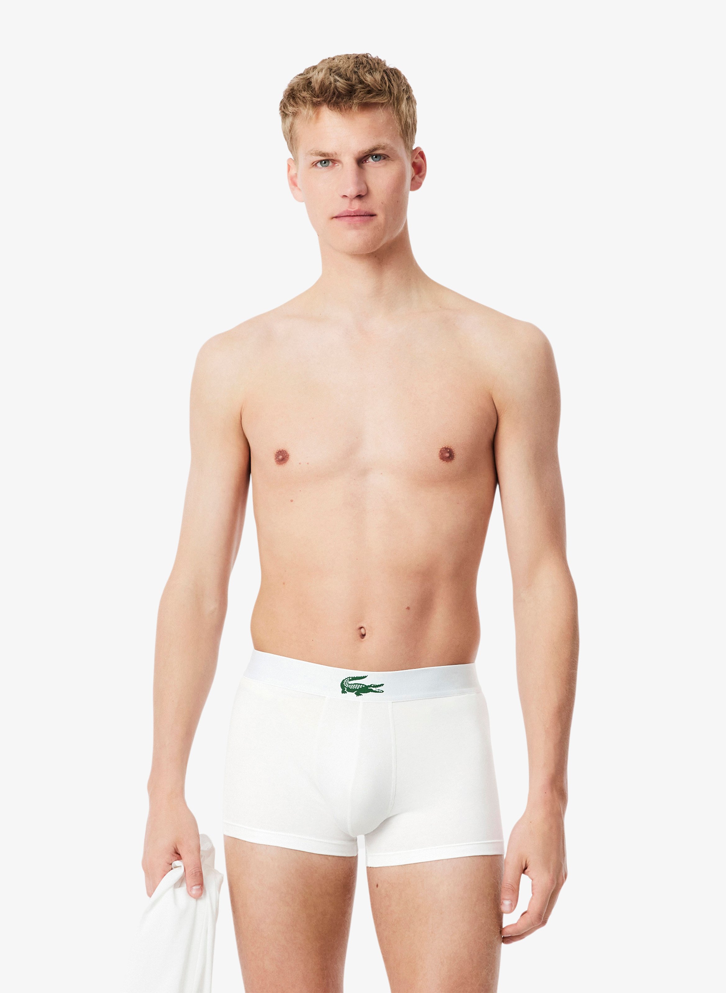 Set aus 3 kurzen Boxershorts aus gemischter Baumwolle LACOSTE Mehrfarbig