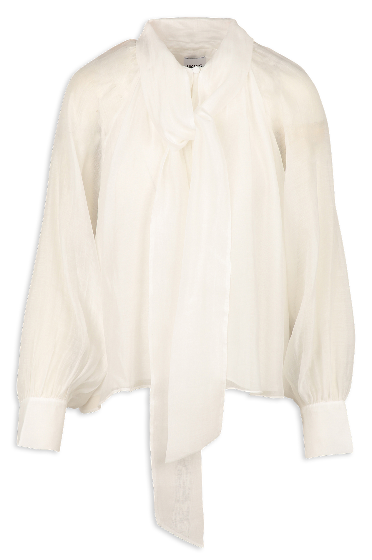 Loose-fit lavallière collar top IKKS White