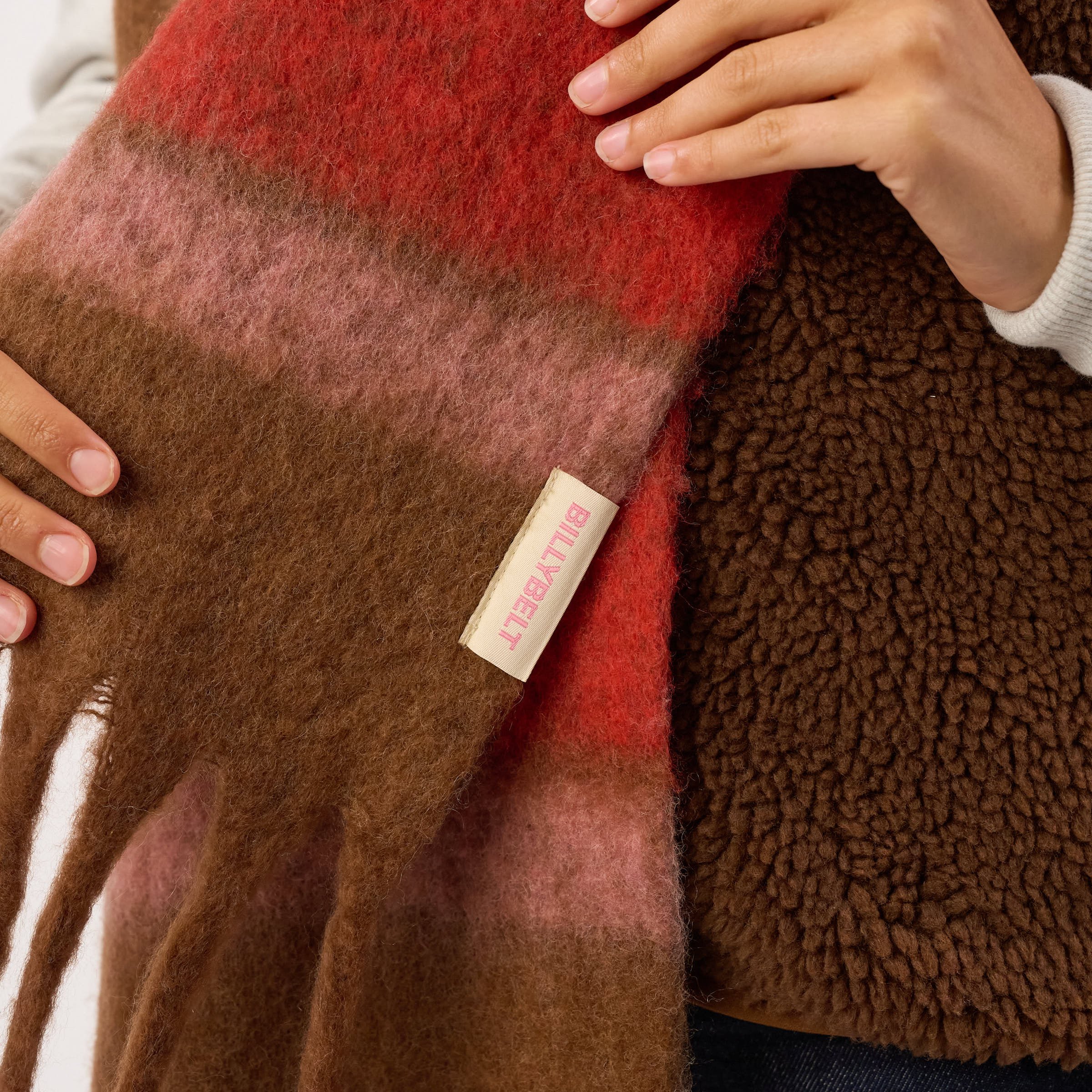 Regular wool scarf BILLYBELT Brown