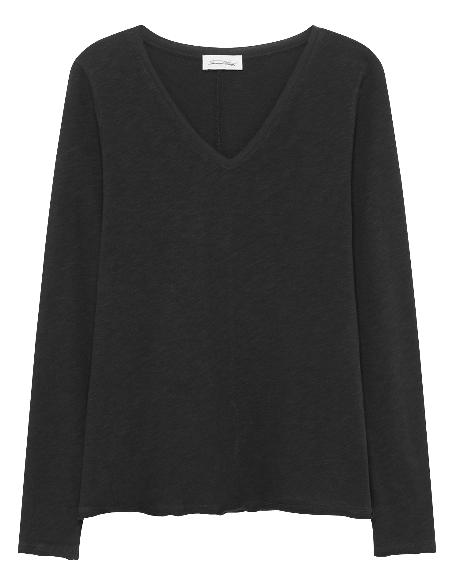 V-neck cotton T-shirt SONOMA Noir