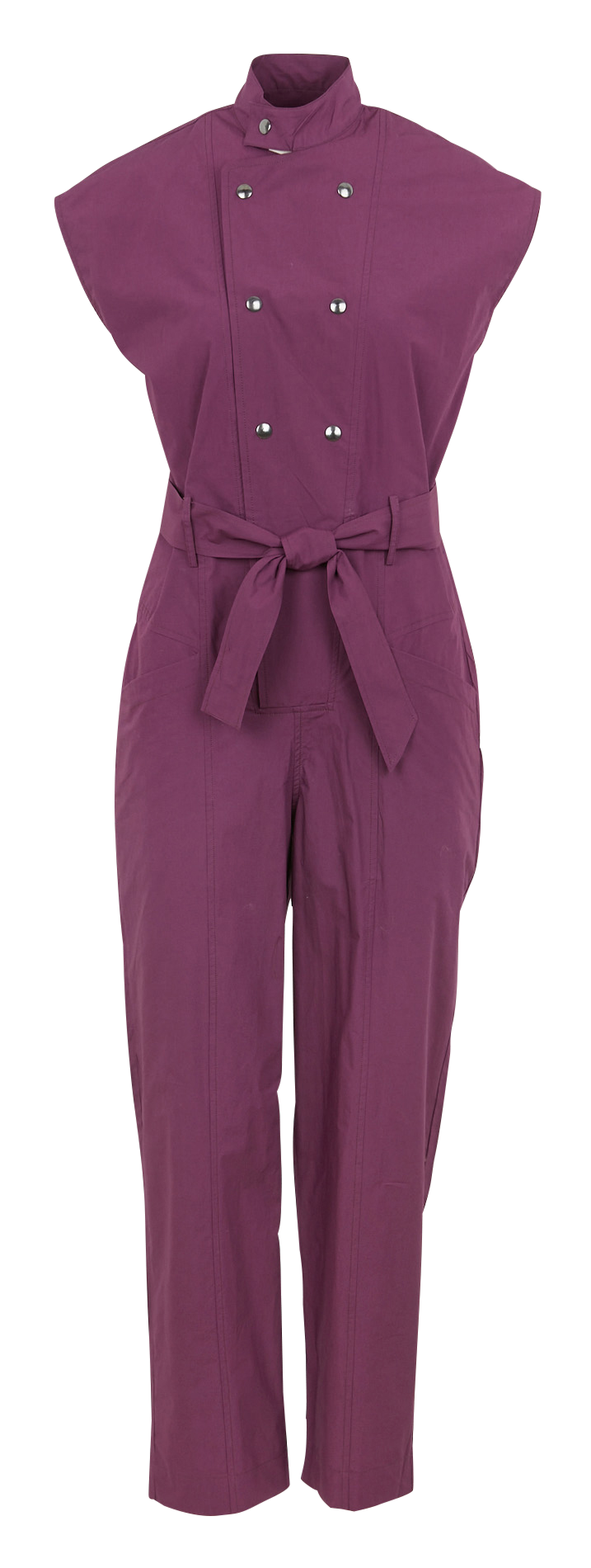 High-neck cotton jumpsuit BELLEPIECE Purple