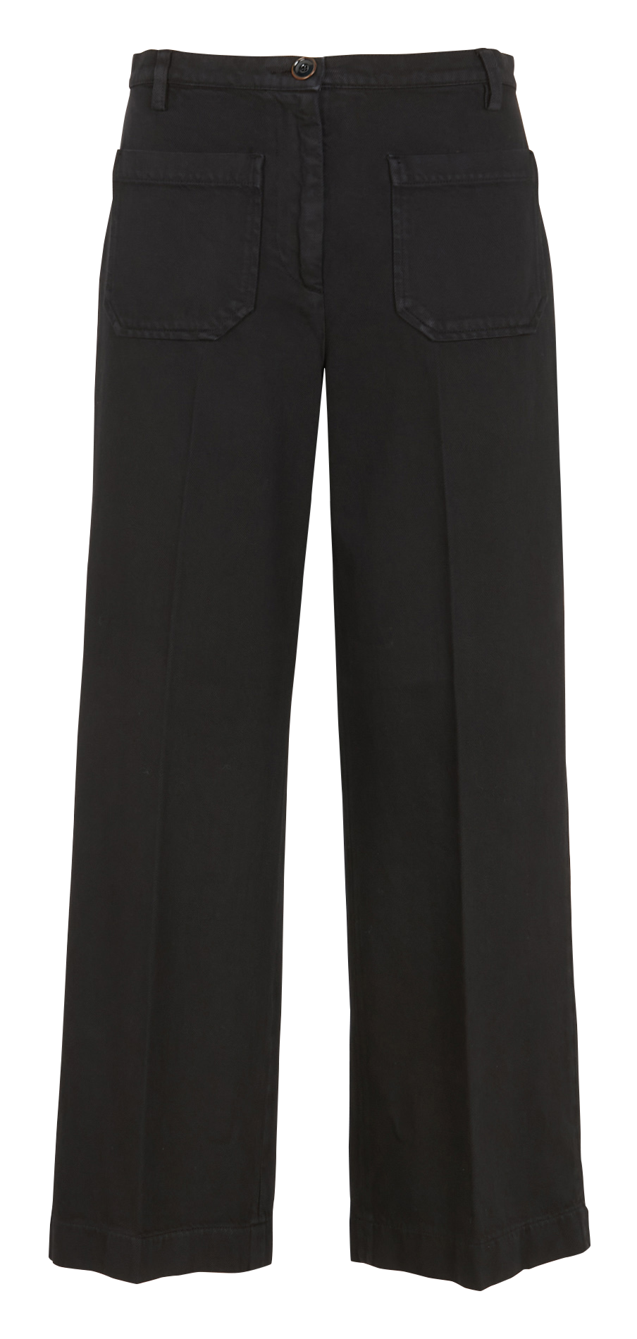 Jean droit taille haute en coton ALDRICKS Black