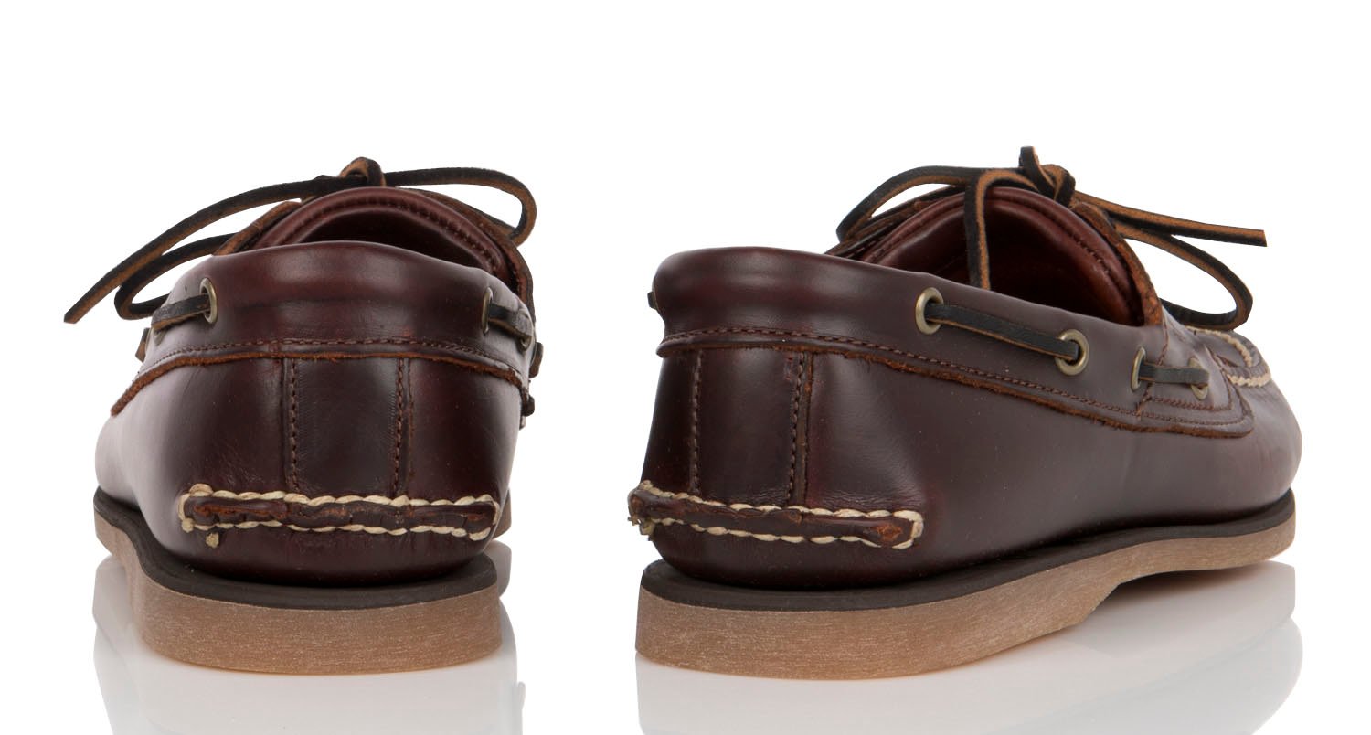 Chaussures bateau en cuir TIMBERLAND Marron
