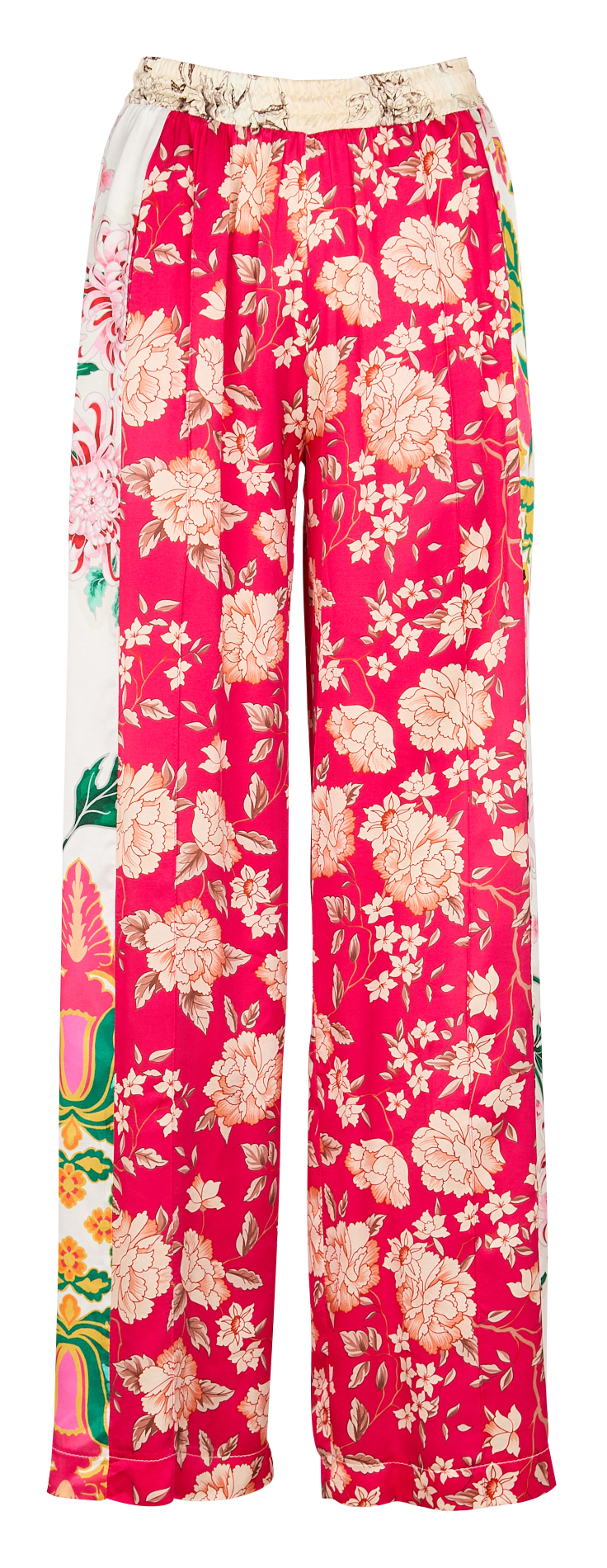 Wide-leg floral print pants Pink