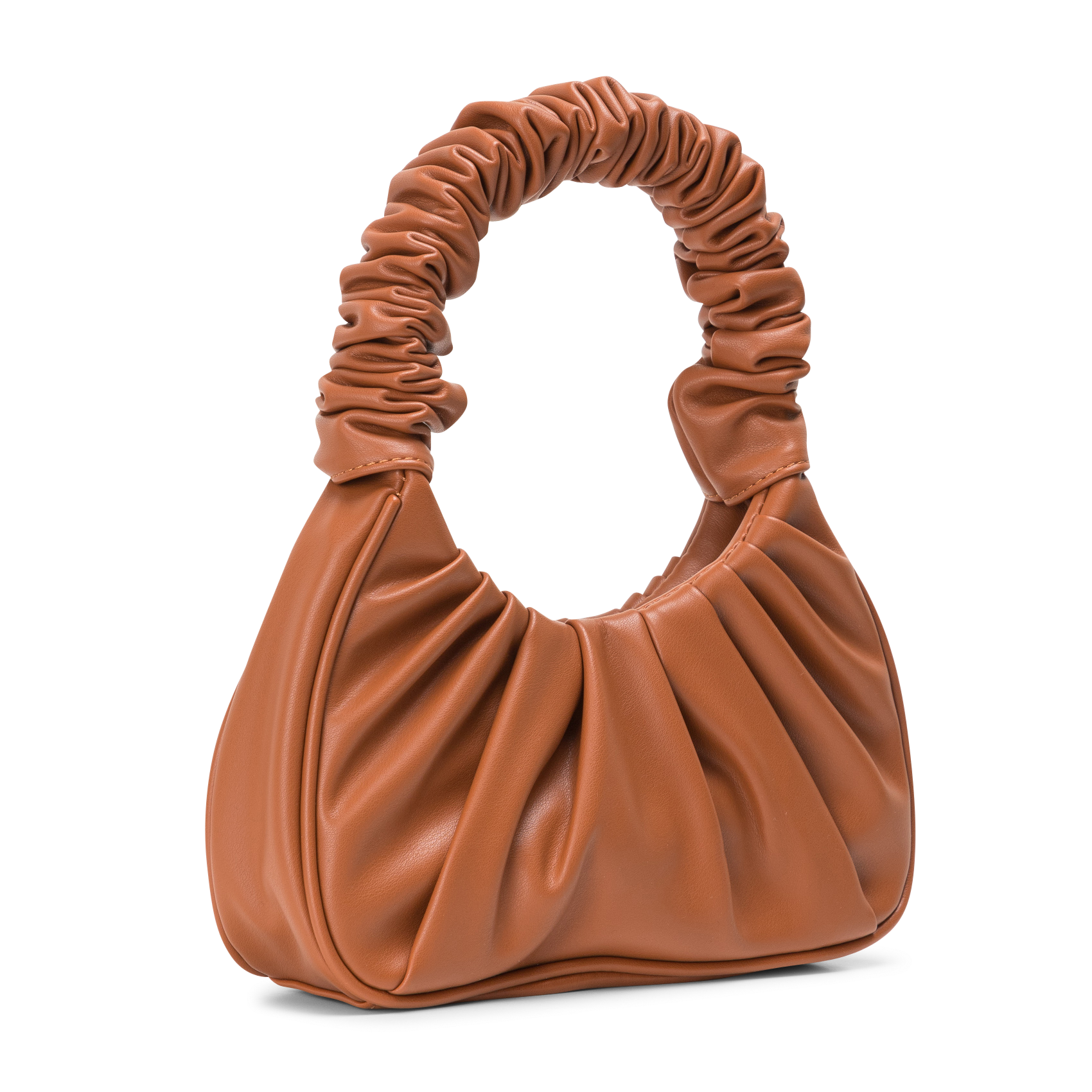 Sac à main plissé AU PRINTEMPS PARIS Marron