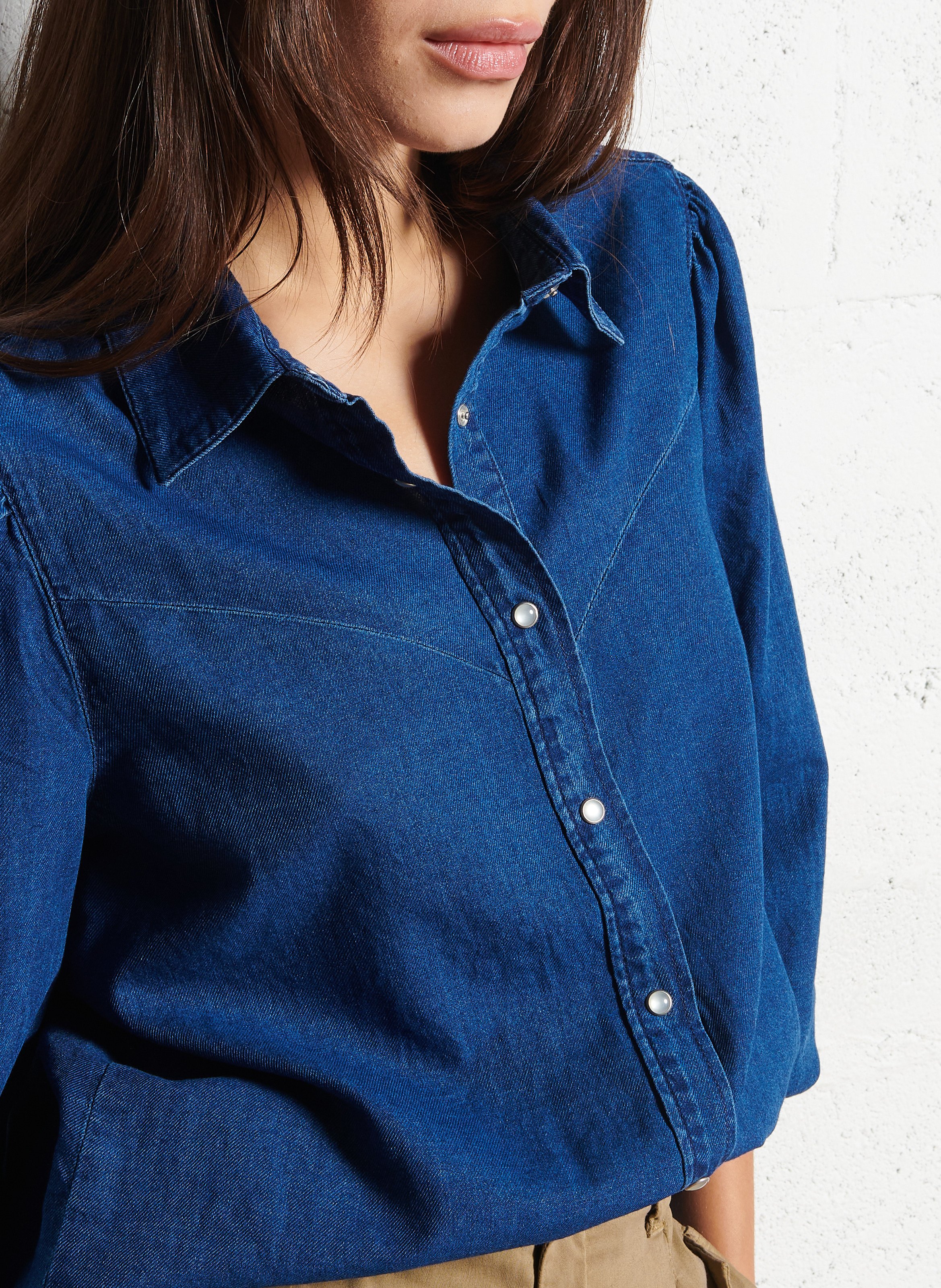 Colonel plain shirt ACQUAVERDE Blue