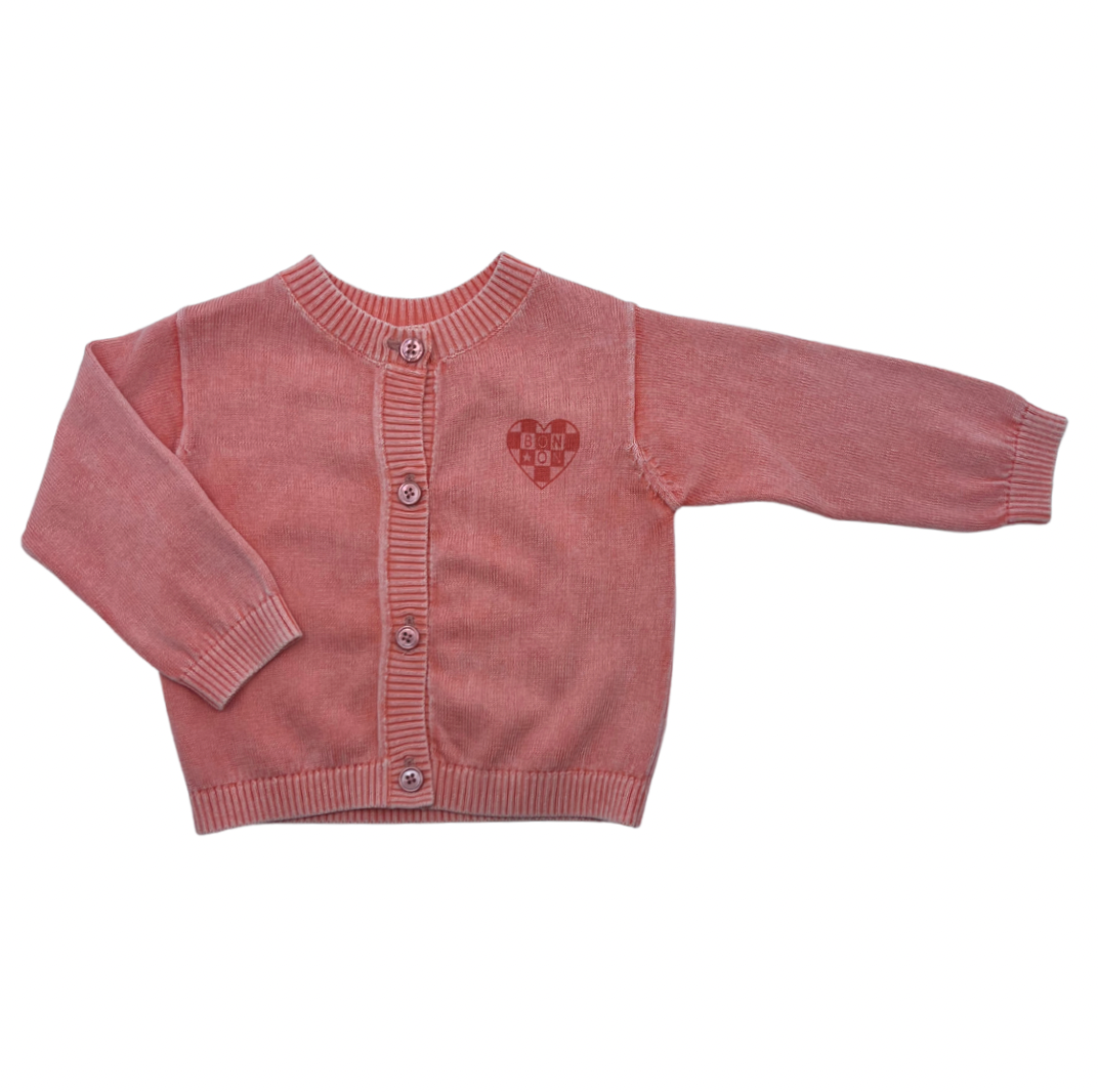 Pink baby cardigan - 6 months BONTON - Seconde Main Pink