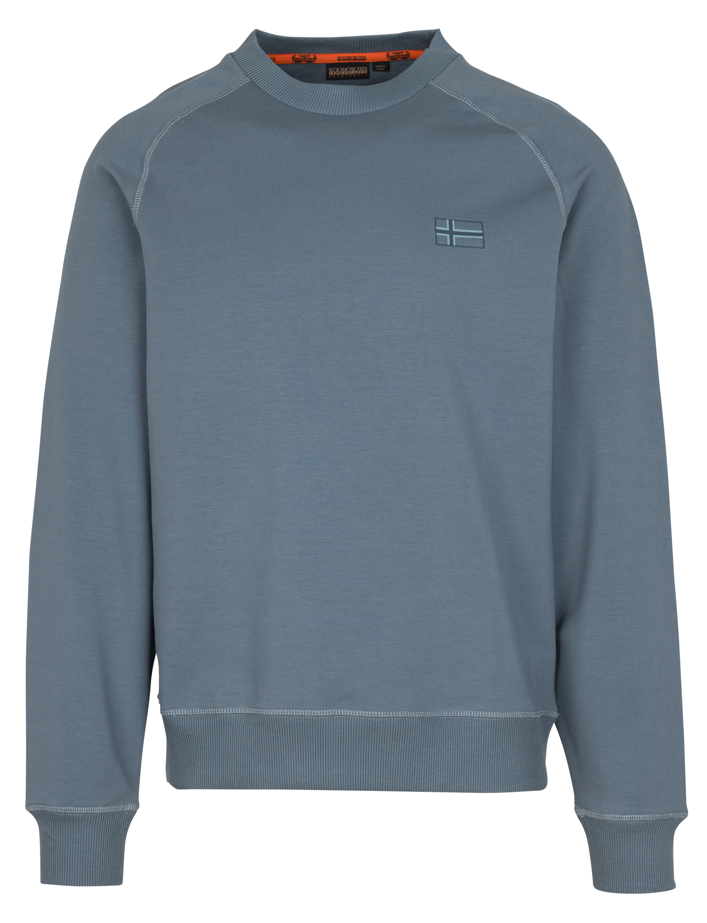 Sweat droit col rond en coton NAPAPIJRI Vert
