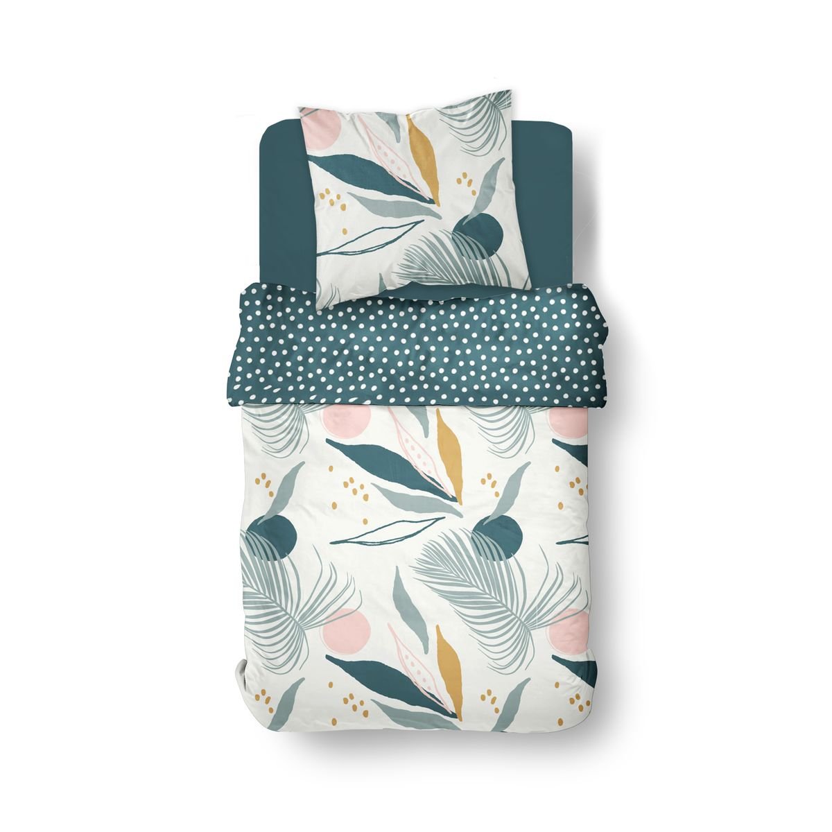 Printed cotton bed set TODAY LINGE DE MAISON White