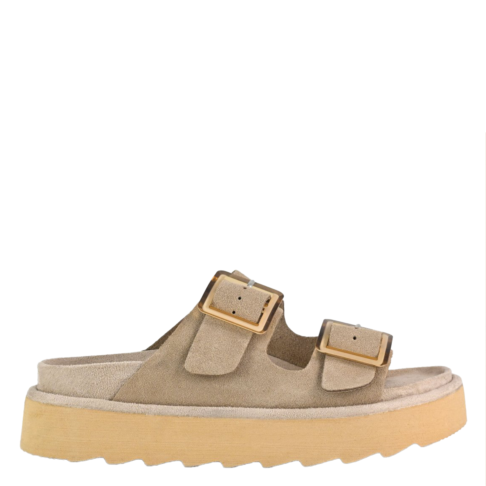 Sandales à plateforme effet cuir velours COLORS OF CALIFORNIA Beige