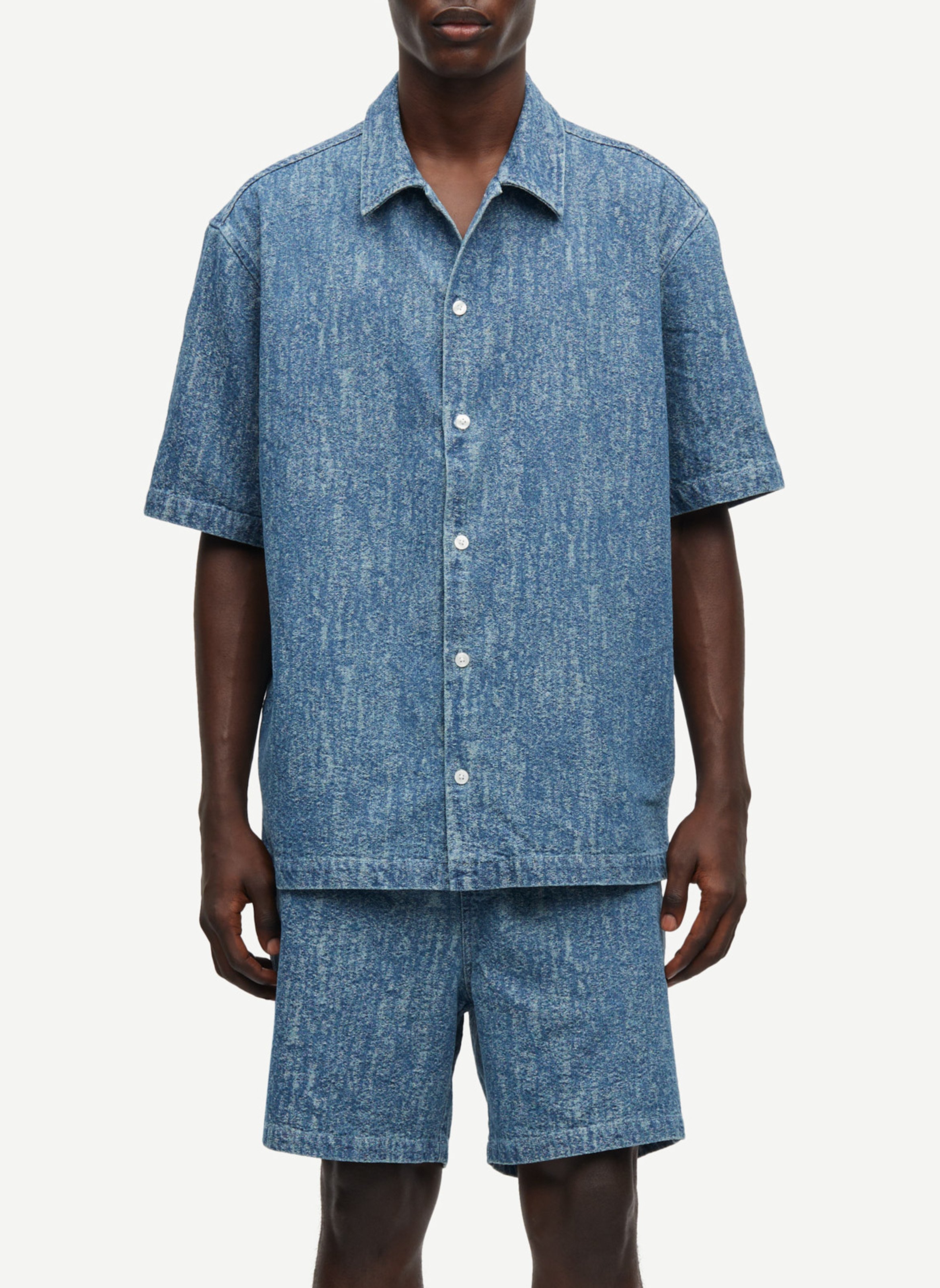 Chemise col classique en jean SAMSOE SAMSOE Bleu