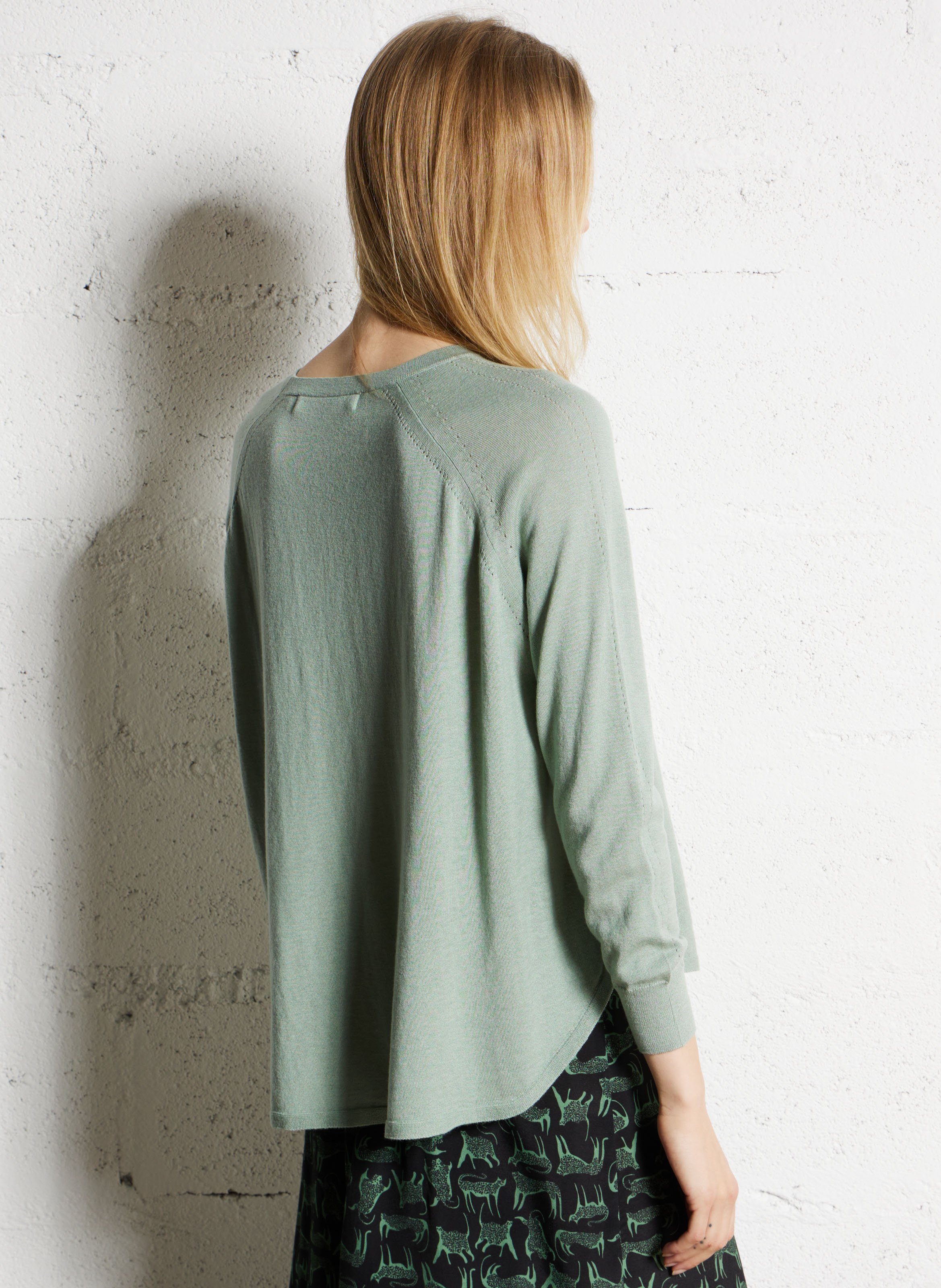 Pull oversize en maille NICE THINGS Vert