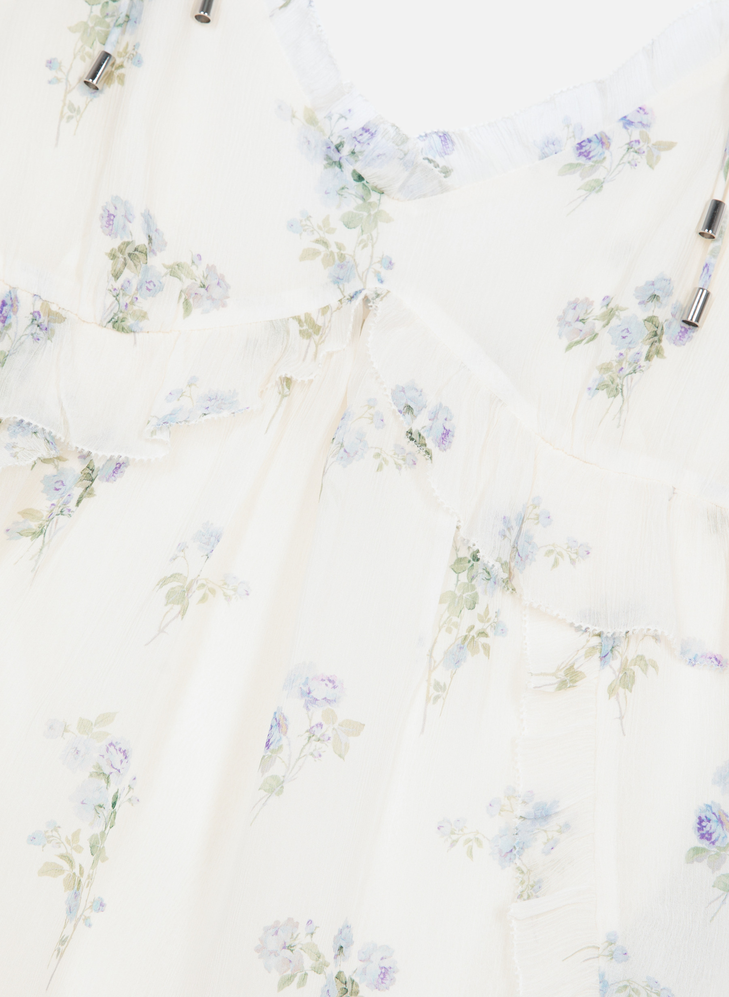 Top with floral print ruffles THE KOOPLES White