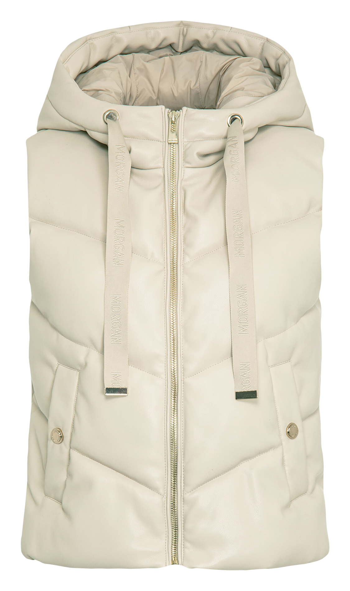 Bodywarmer met capuchon MORGAN Beige