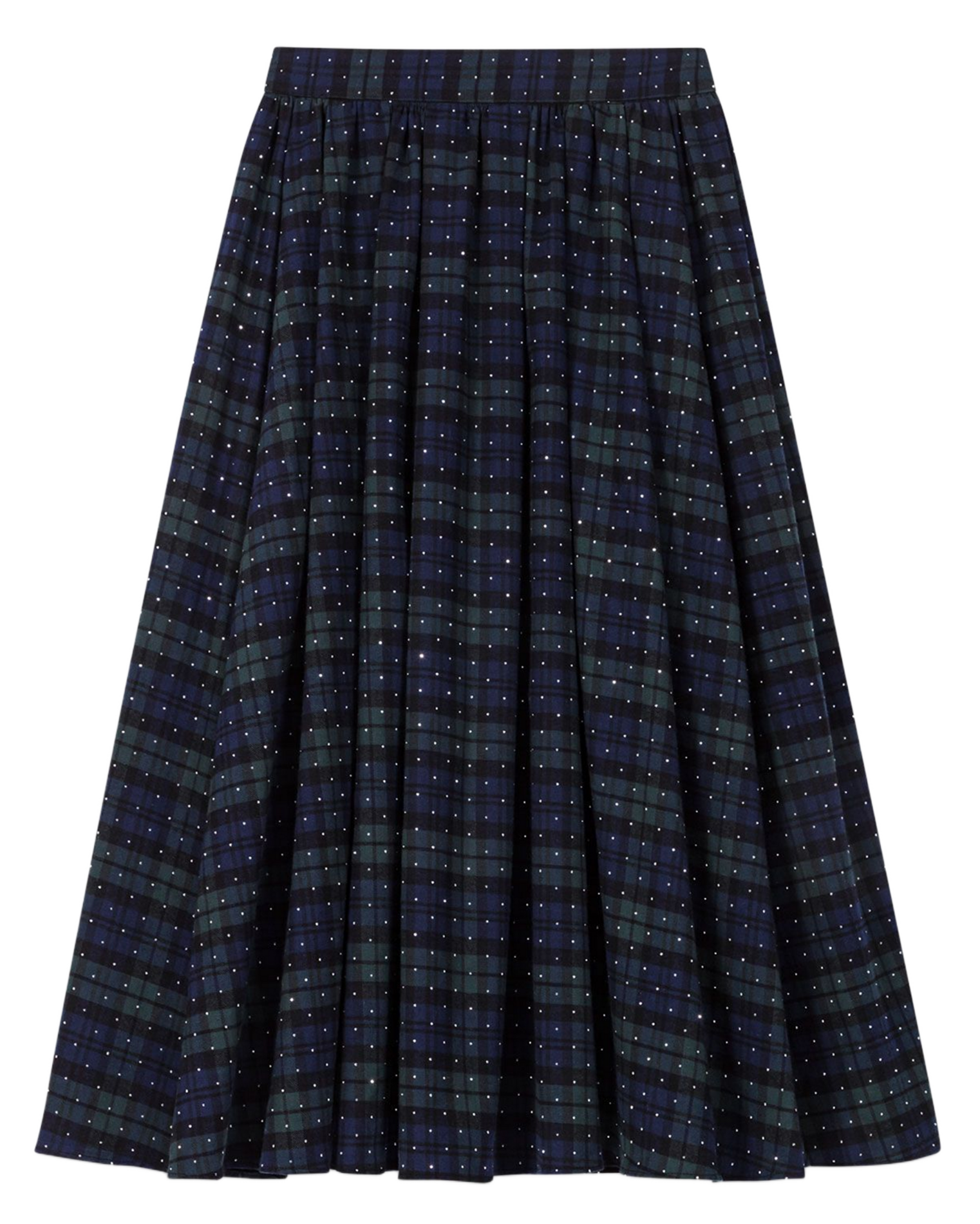 Halflange, katoenen rok MAJE Blauw