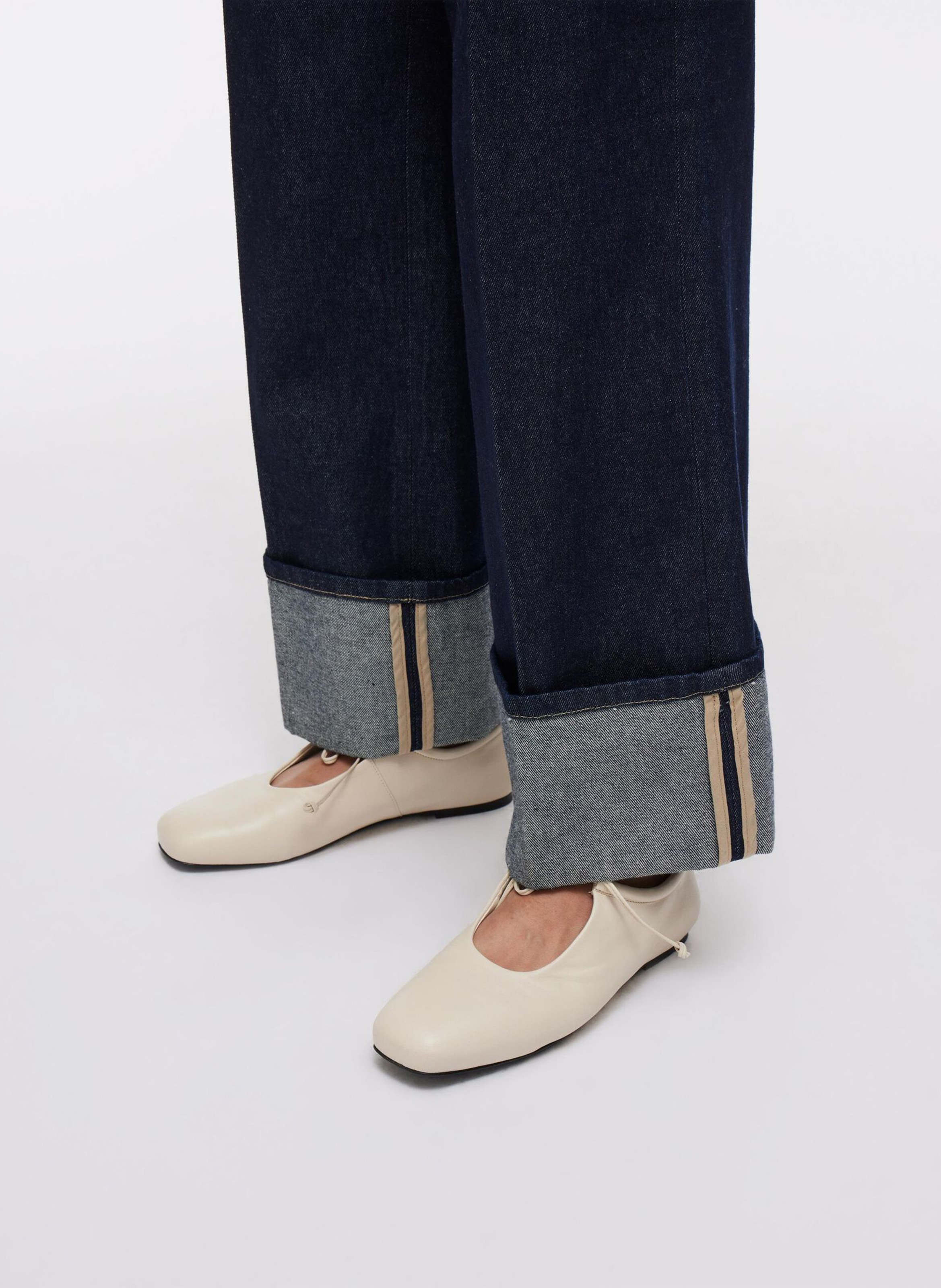 Jean large en coton ROUGE EDIT Bleu