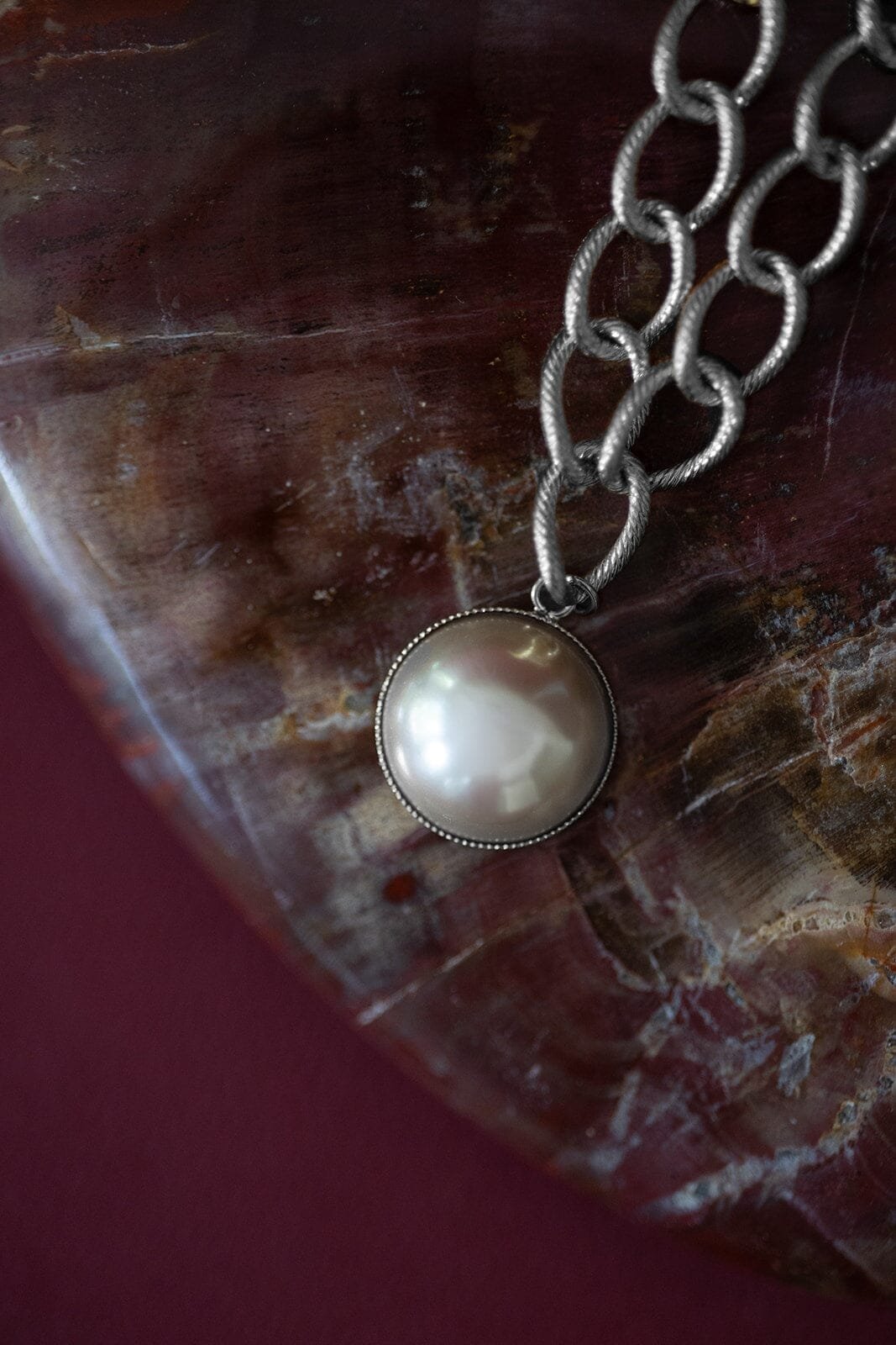 Sautoir perle doré à l'or fin MONSIEUR SIMONE Argent