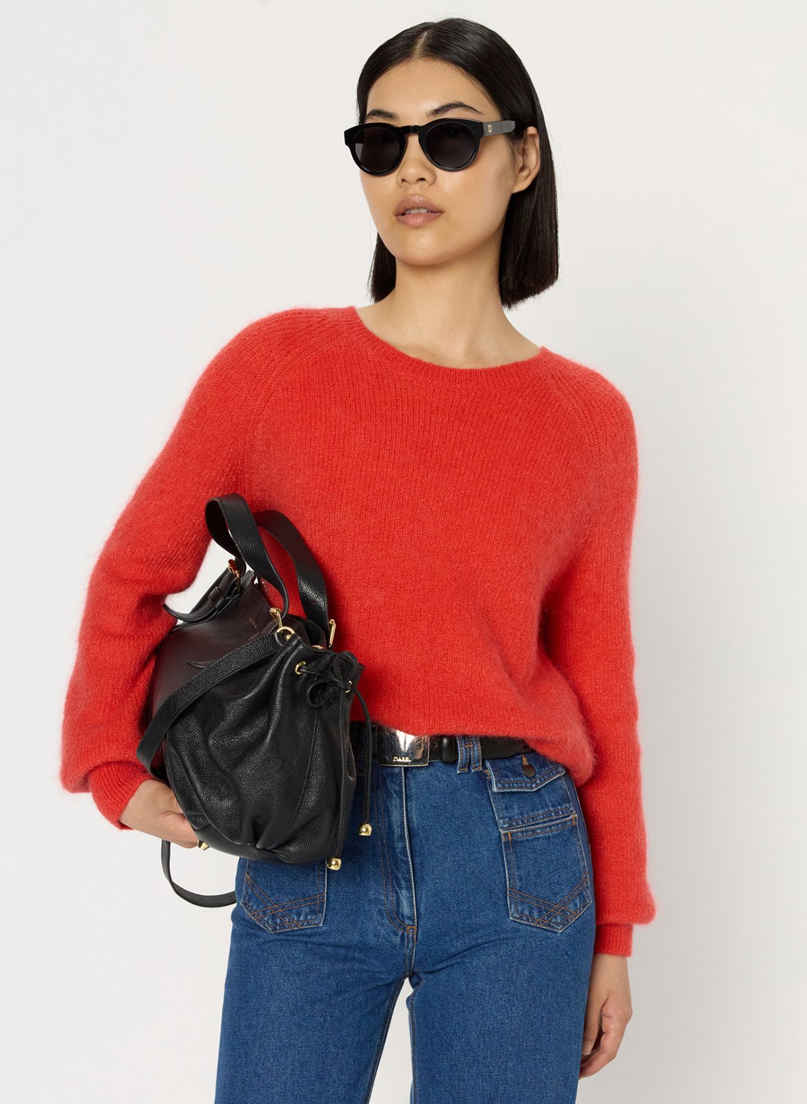 Pull col rond en laine mélangée GERARD DAREL