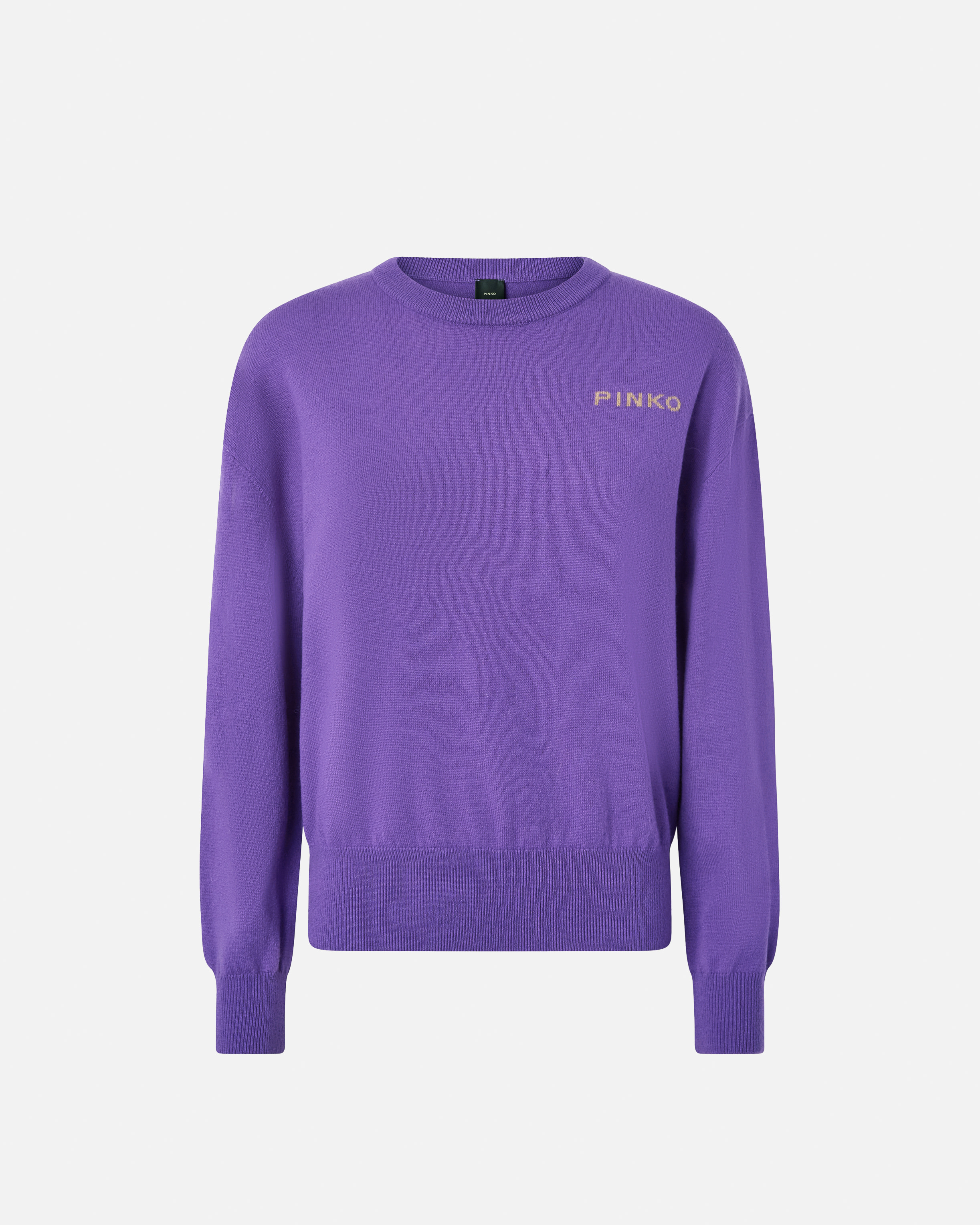 Sweater with maxi love birds logo PINKO Purple