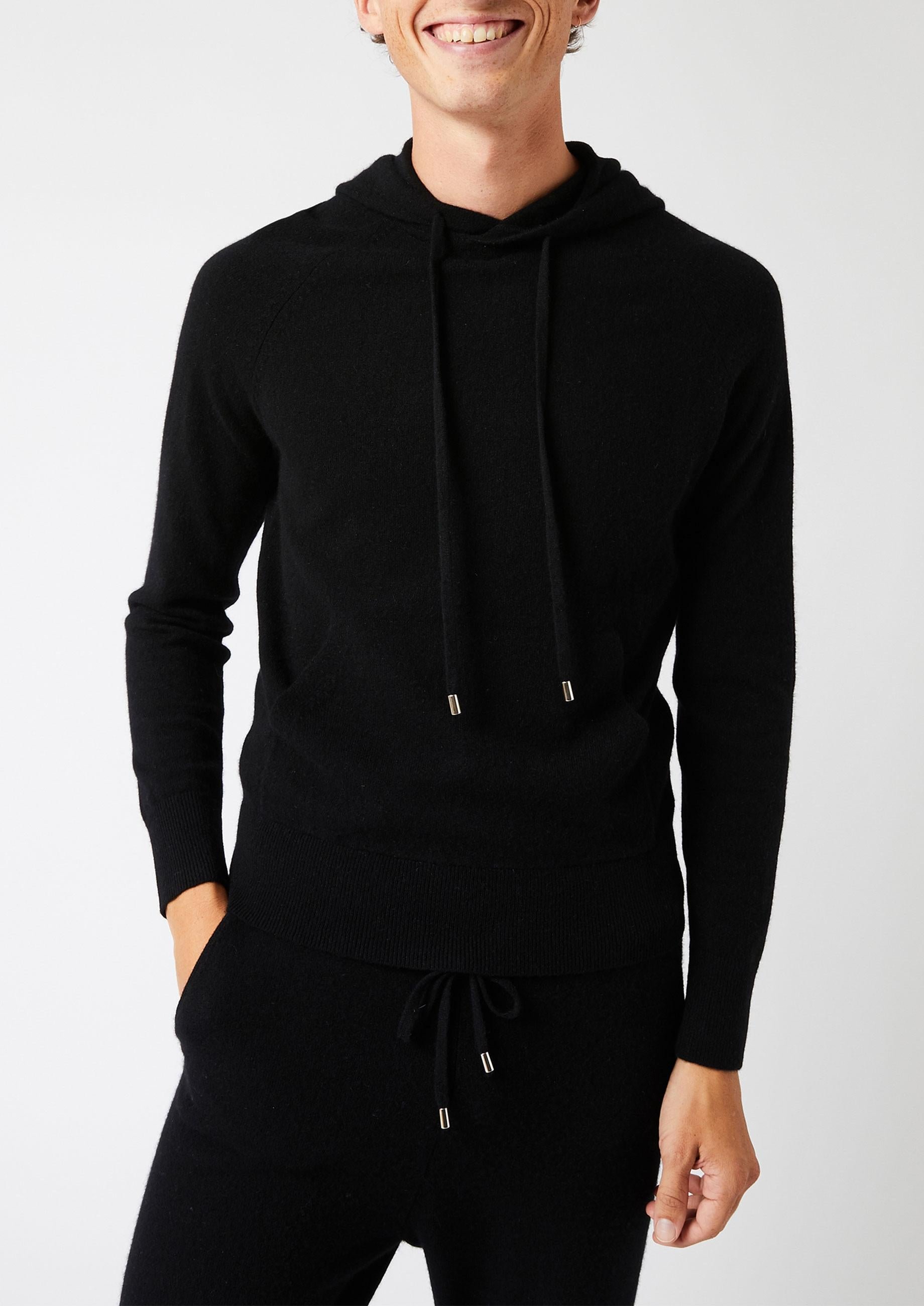 Pull à capuche en cachemire 2 fils RODIER Noir