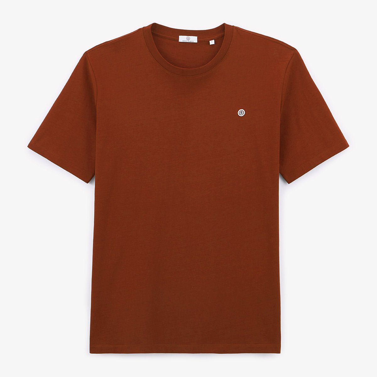 Short-sleeved cotton printed T-shirt SERGE BLANCO Orange