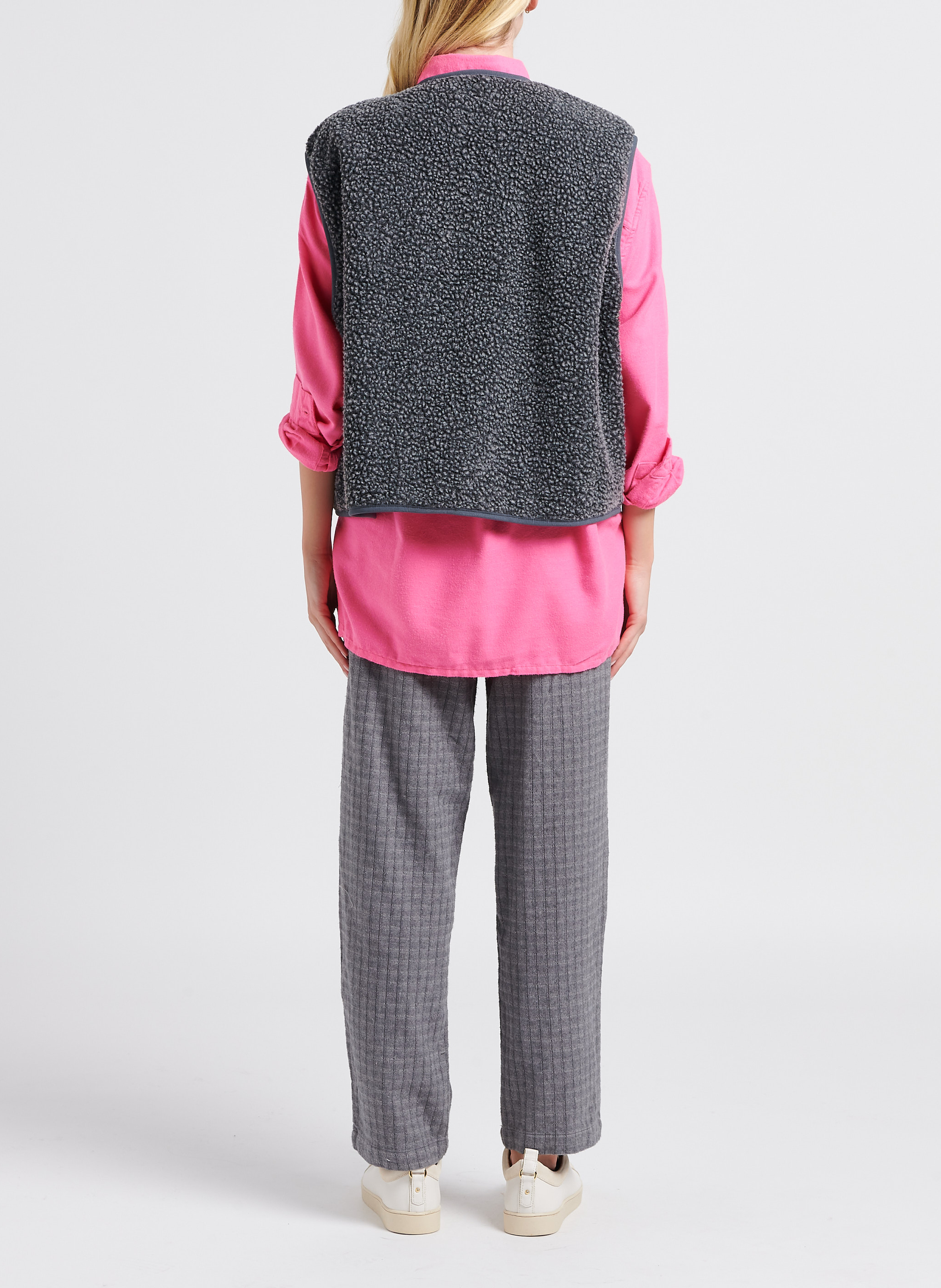 Weste aus Sweatstoff mit Rundhalskragen AMERICAN VINTAGE Grau