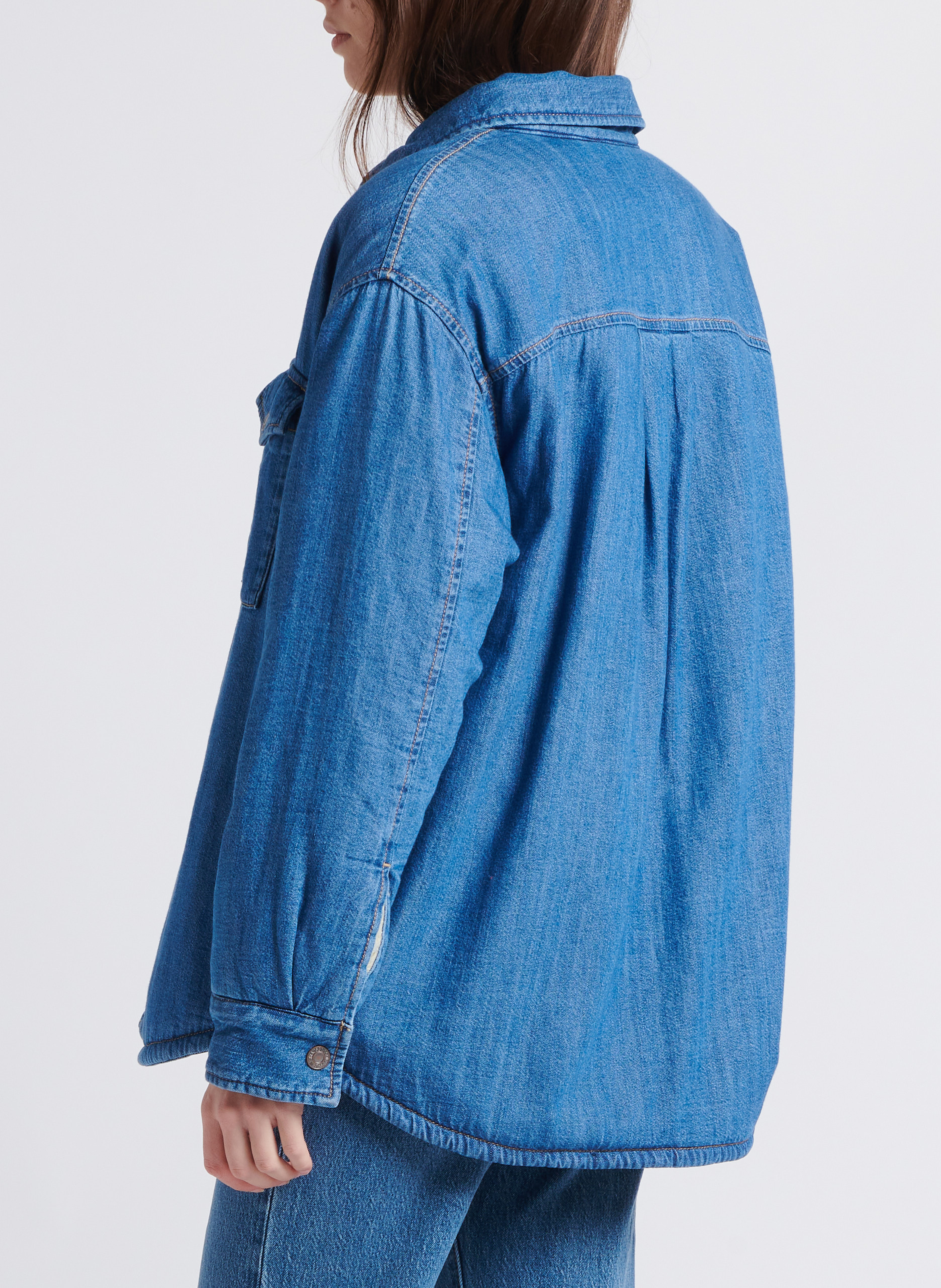 Gerade geschnittene Hemdjacke aus Baumwolle mit klassischem Kragen LEVI'S Blau
