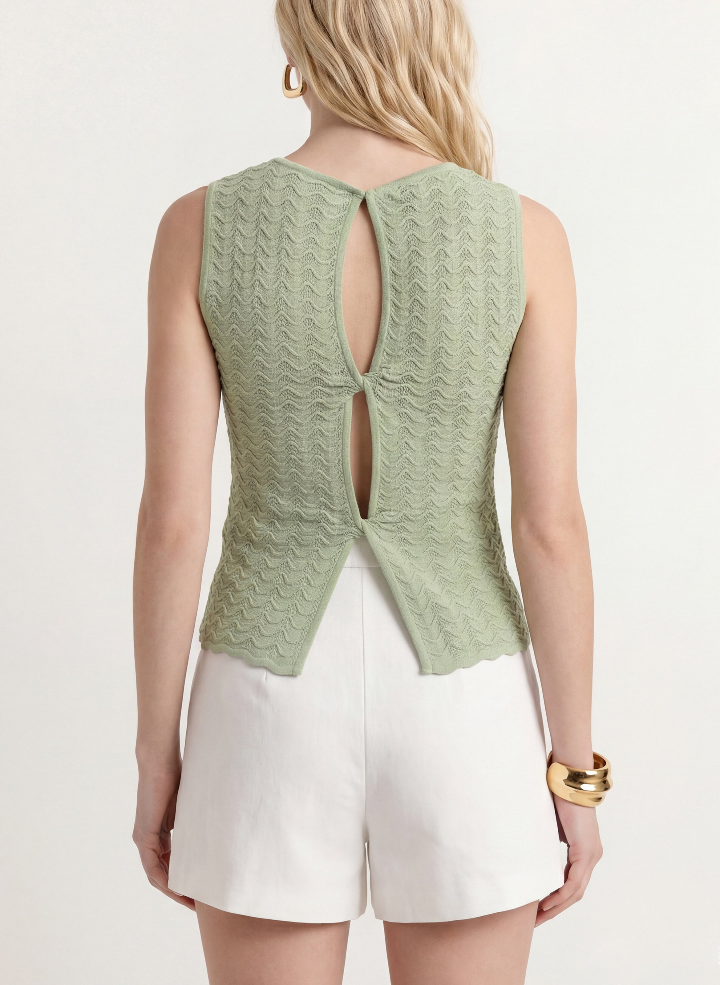 Rundhals-Top KOOKAI Grun