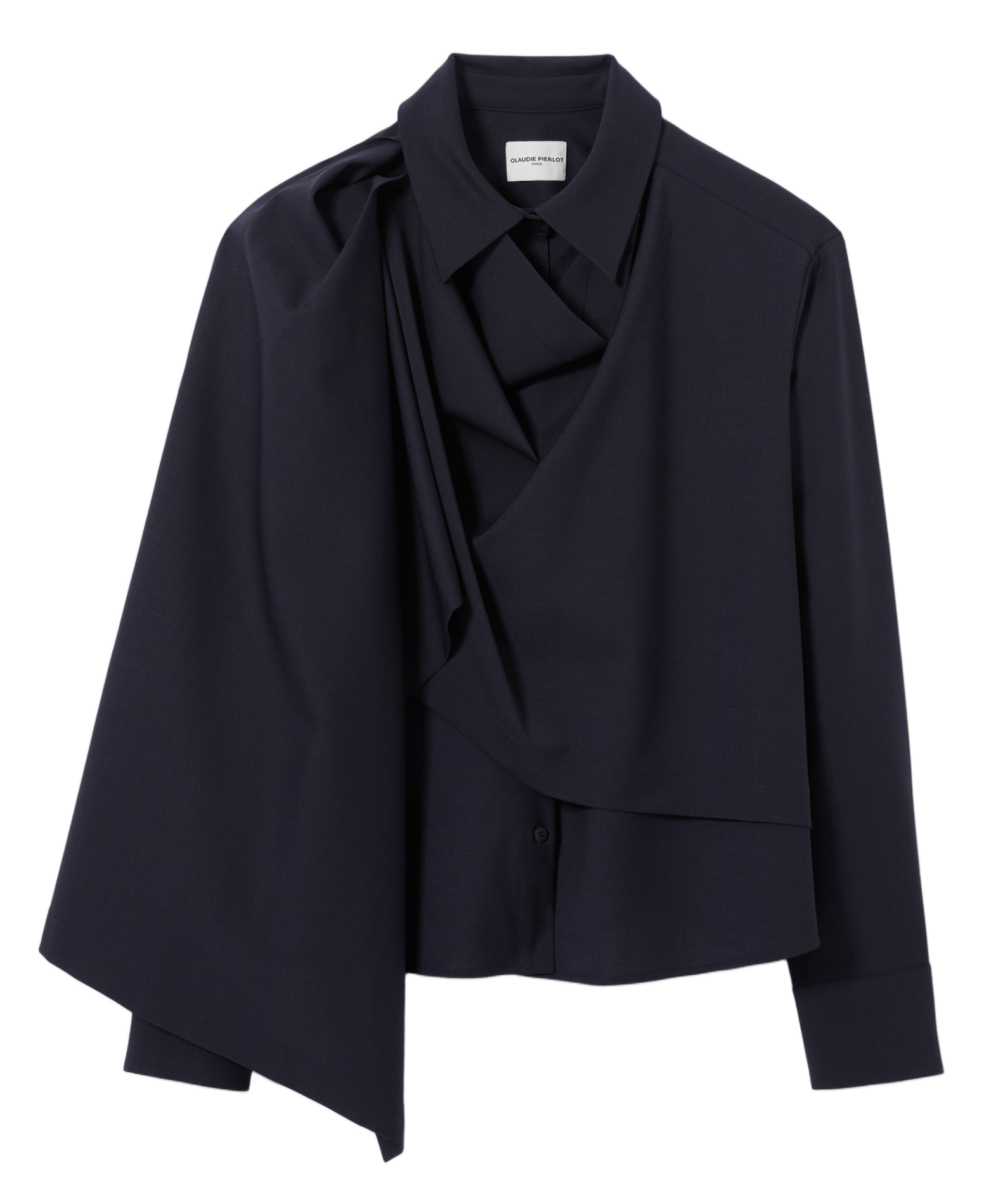 Oversized overhemd van gemengde wol CLAUDIE PIERLOT Blauw