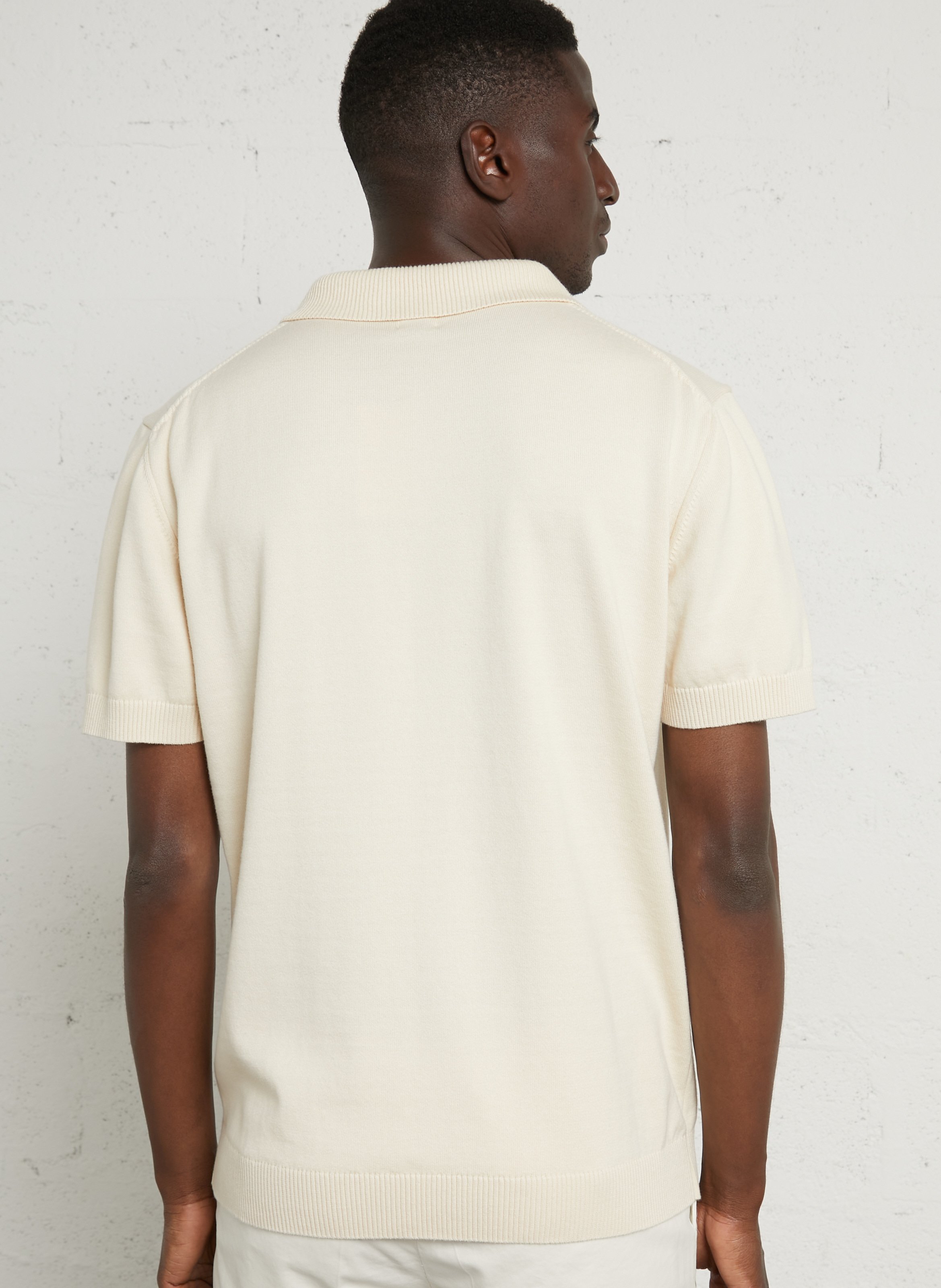 Polo droit en coton AU PRINTEMPS PARIS Beige