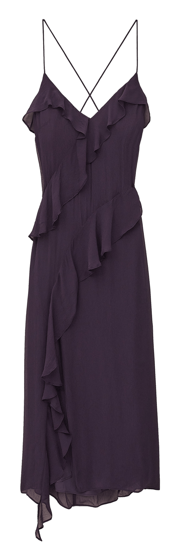 Robe midi col v BA&SH Violet