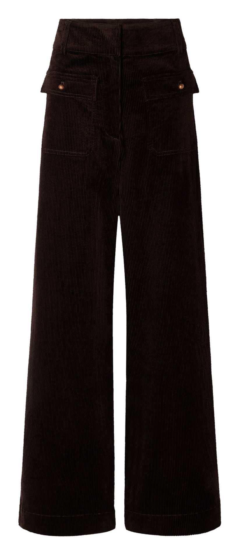 Pantalon évasé en velours côtelé SESSUN Marron